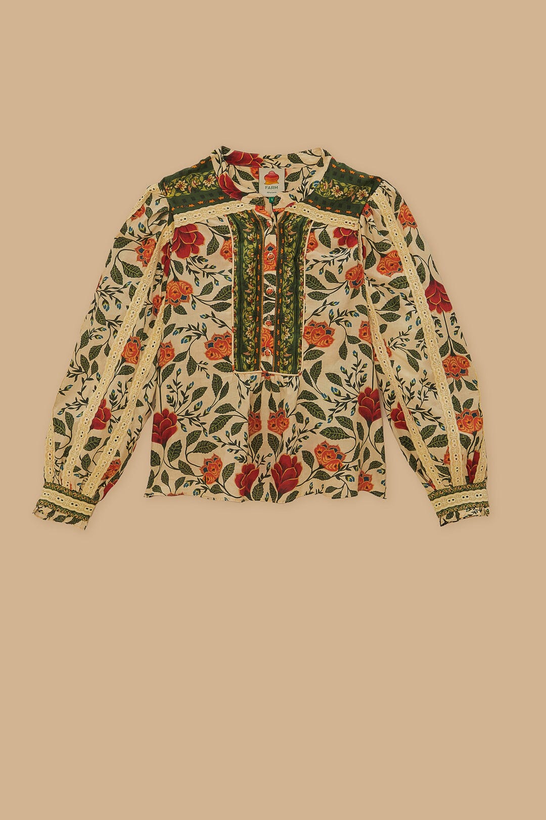 GARDEN TAPESTRY SAND BLOUSE
