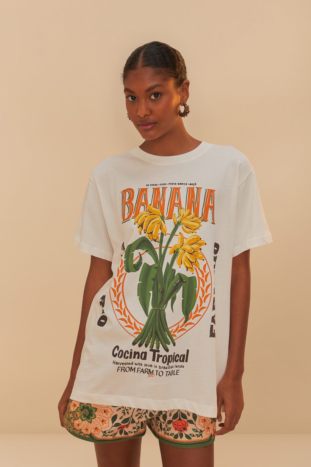 BANANA COCINA OFF-WHITE RELAXED T-SHIRT