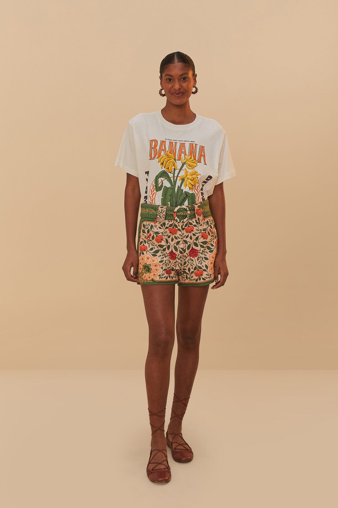 BANANA COCINA OFF-WHITE RELAXED T-SHIRT