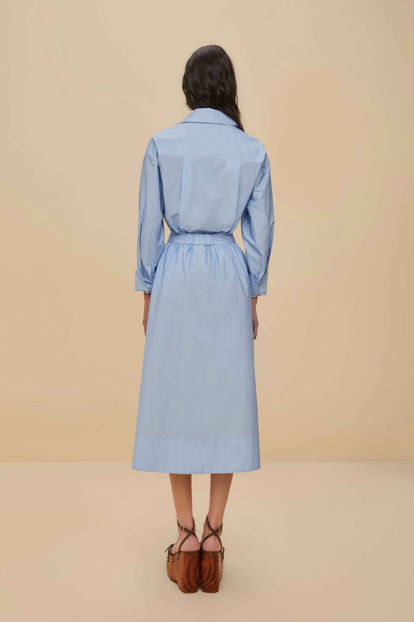 Blue Banana Cocina Striped Midi Skirt