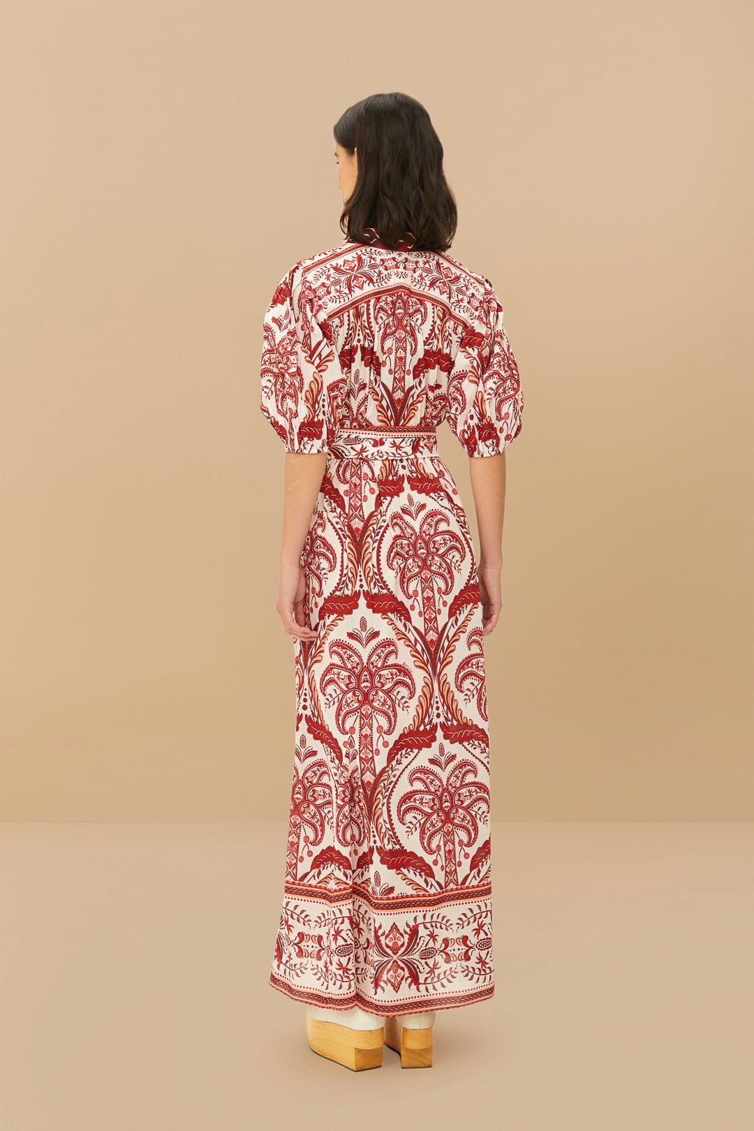 Off-White Tropical Cameo Belted Maxi Dress