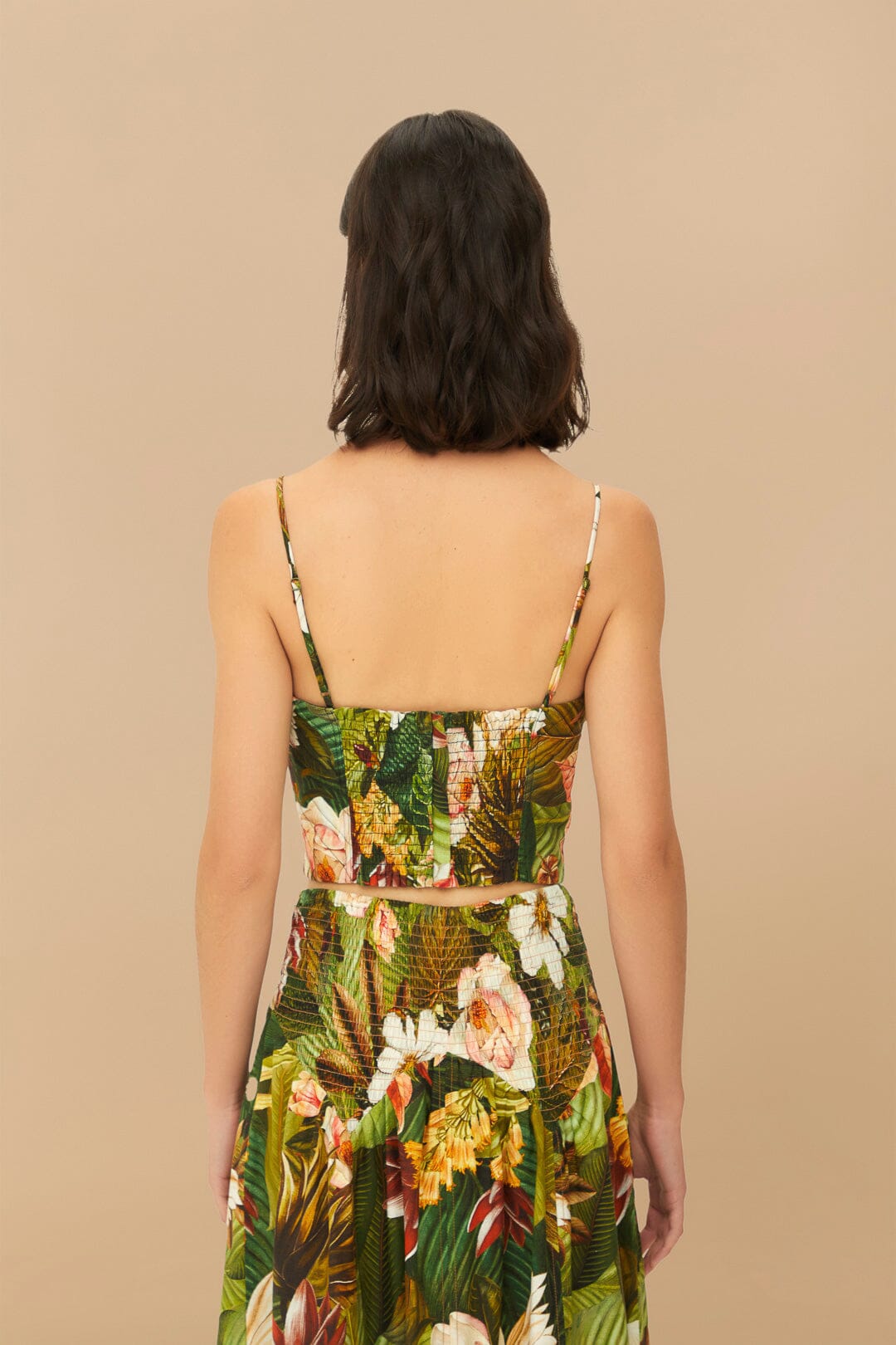 Multicolor Botanical Forest LENZING™ ECOVERO™ Euroflax™ CropTop