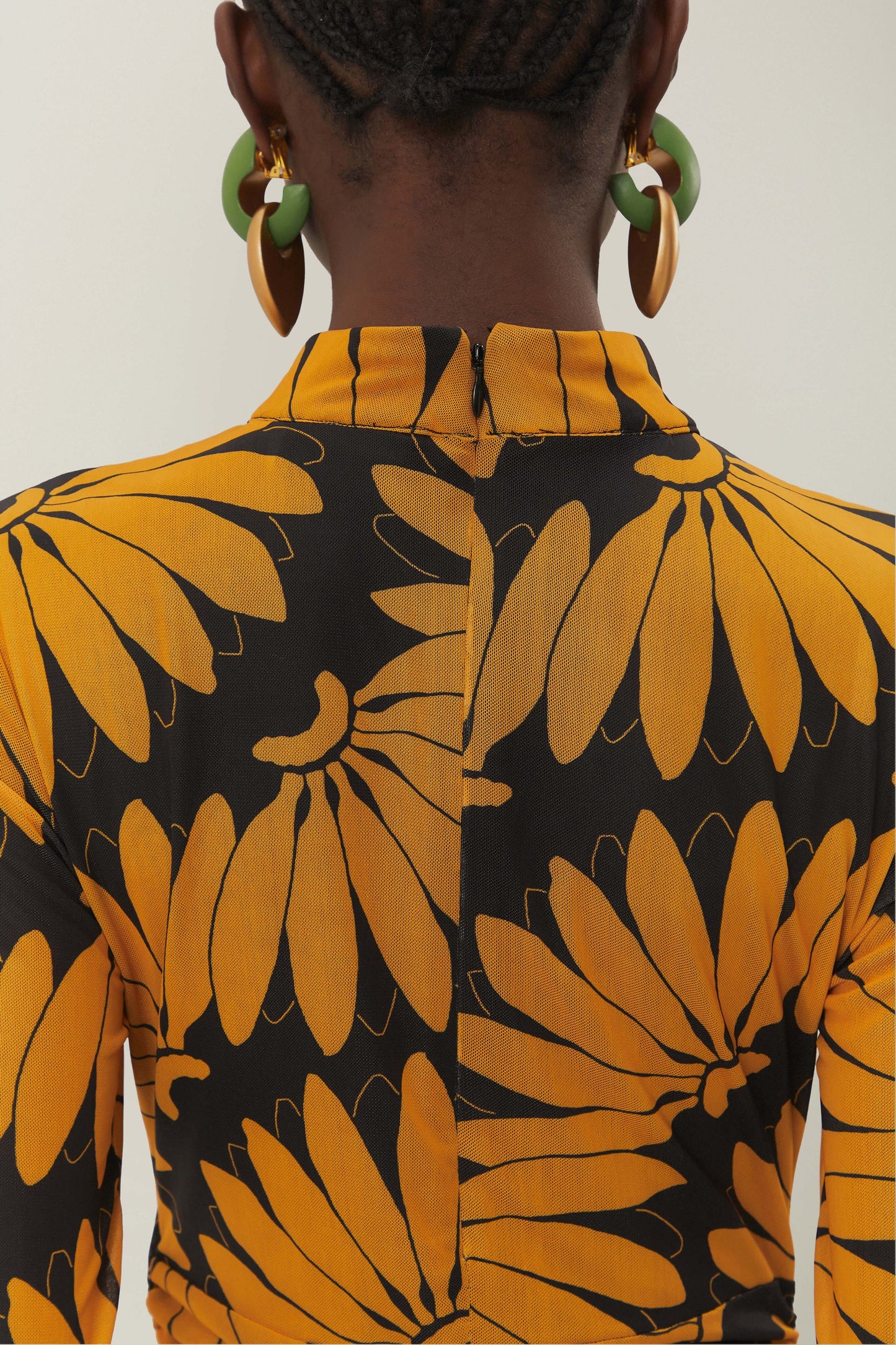 COPABANANA YELLOW TULLE MIDI DRESS