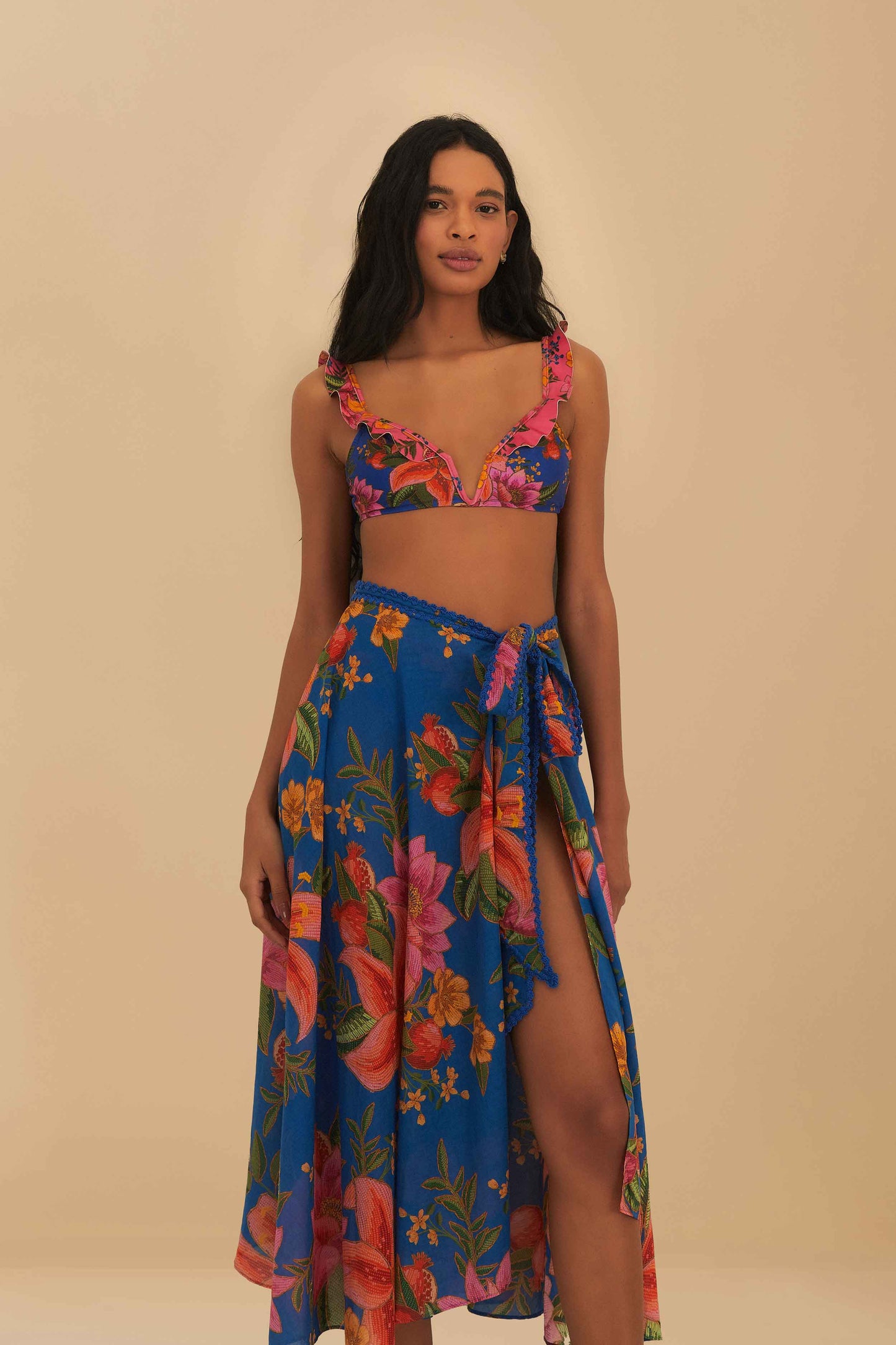 SUMMER FRUIT MIDI SKIRT