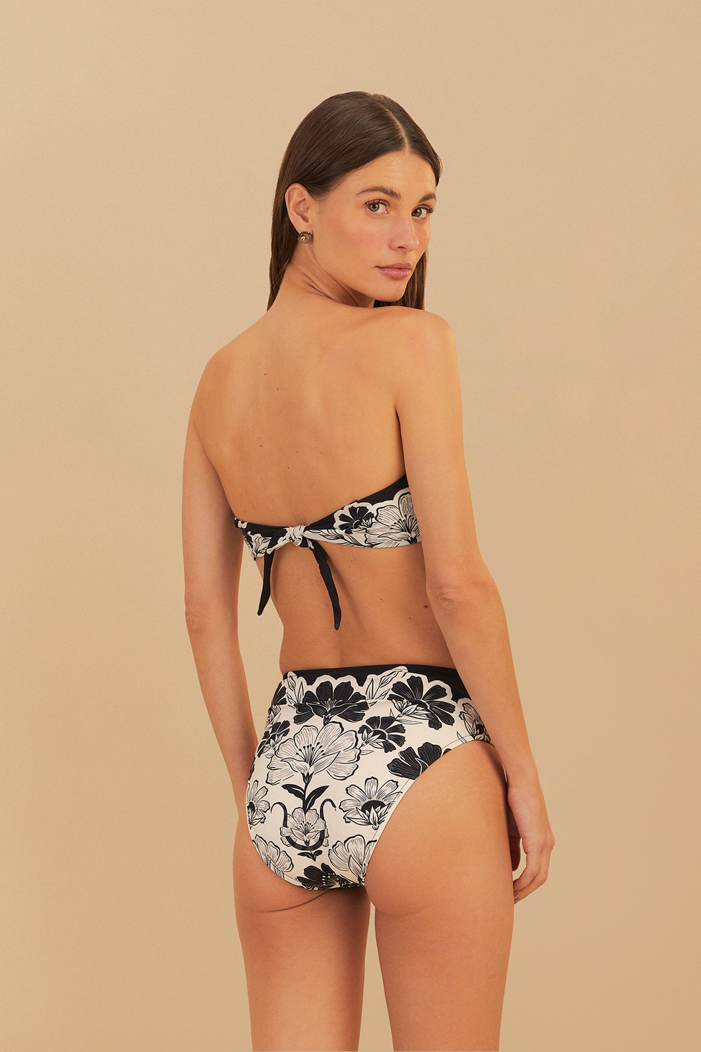 FLOWER LEOPARDS HIGH WAIST FULL BIKINI BOTTOM