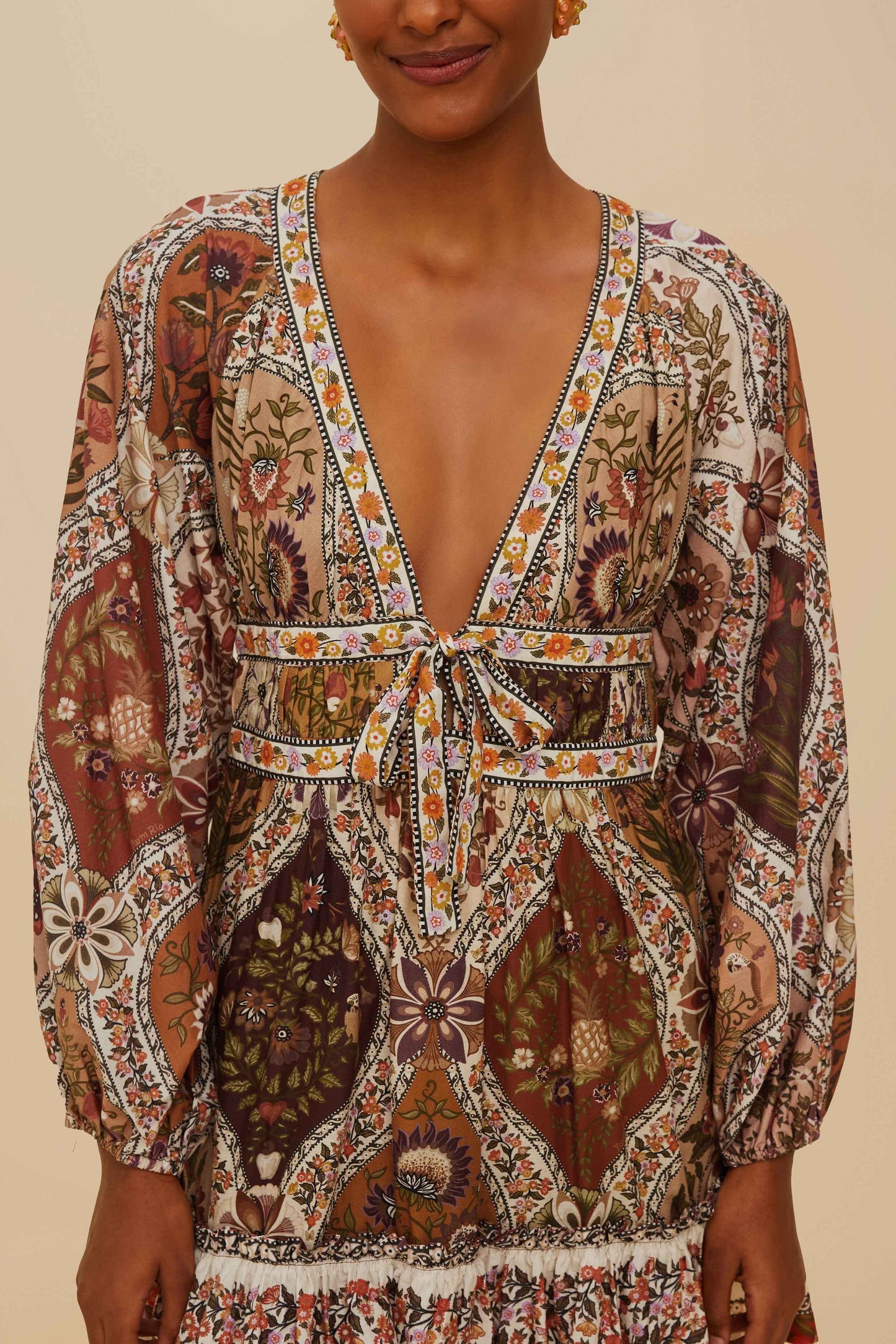 Multicolor Romantic Nature Mini Dress