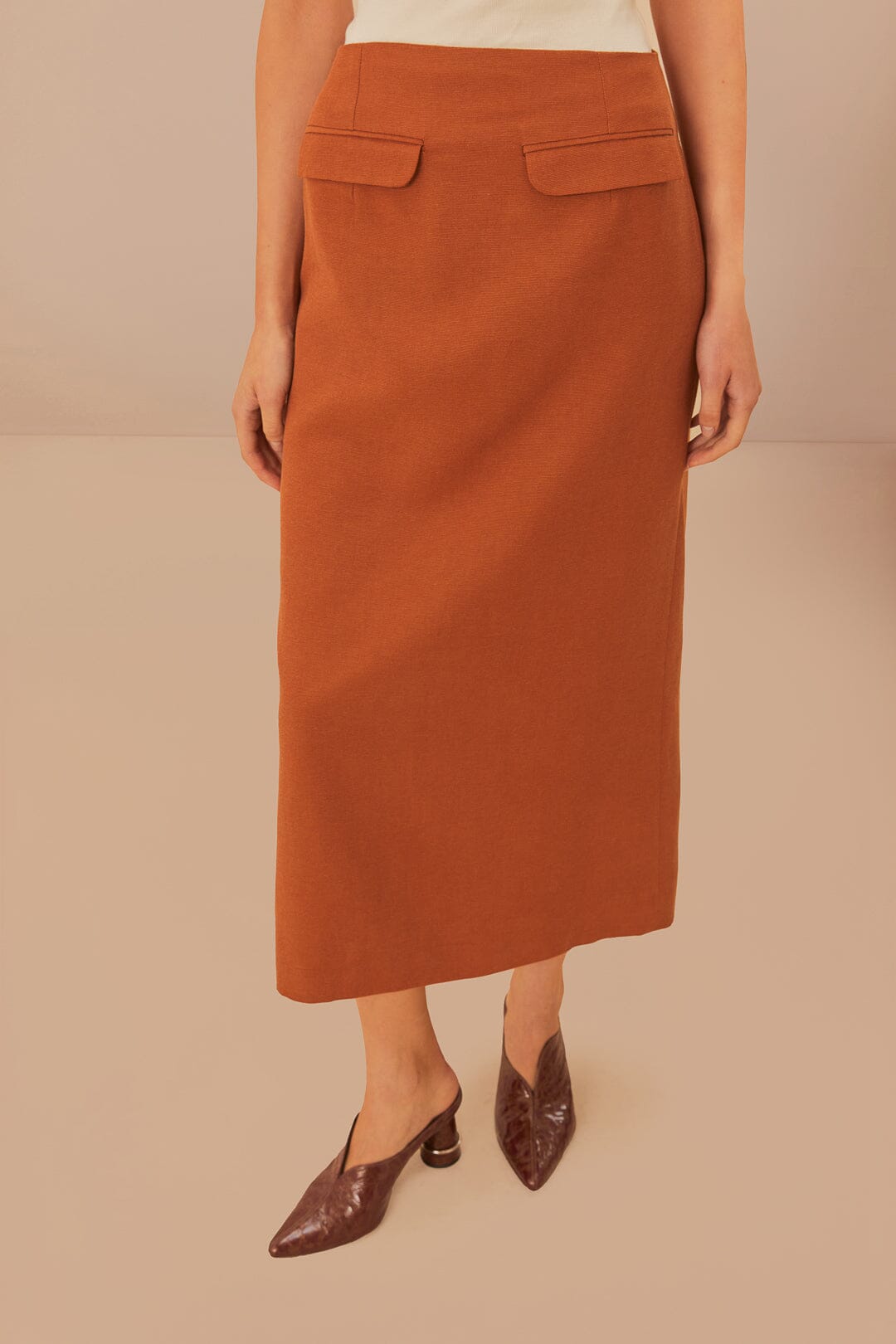 Caramel Midi Skirt