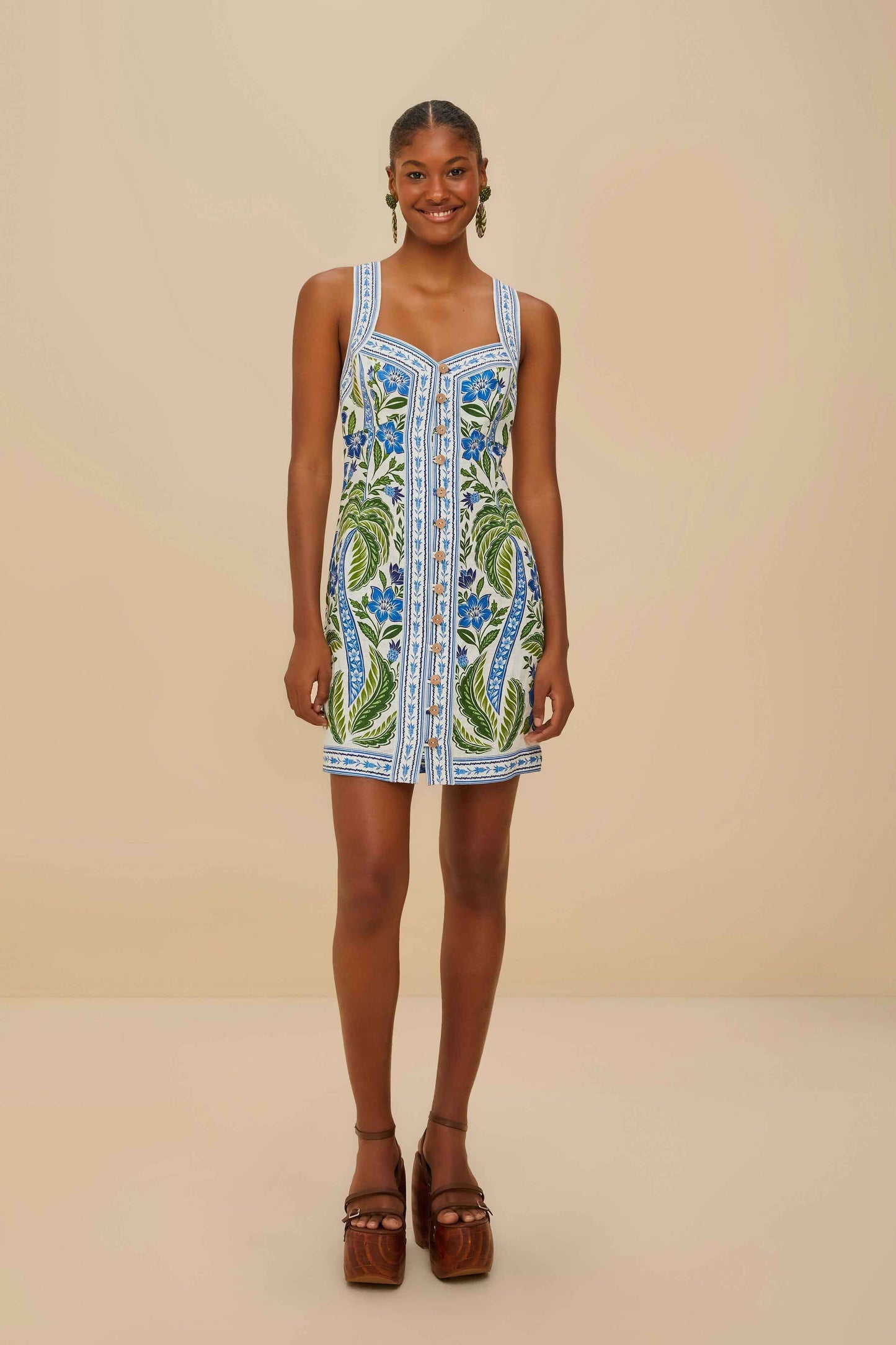Off-White Tropicance Porcelain Garden Midi Dress