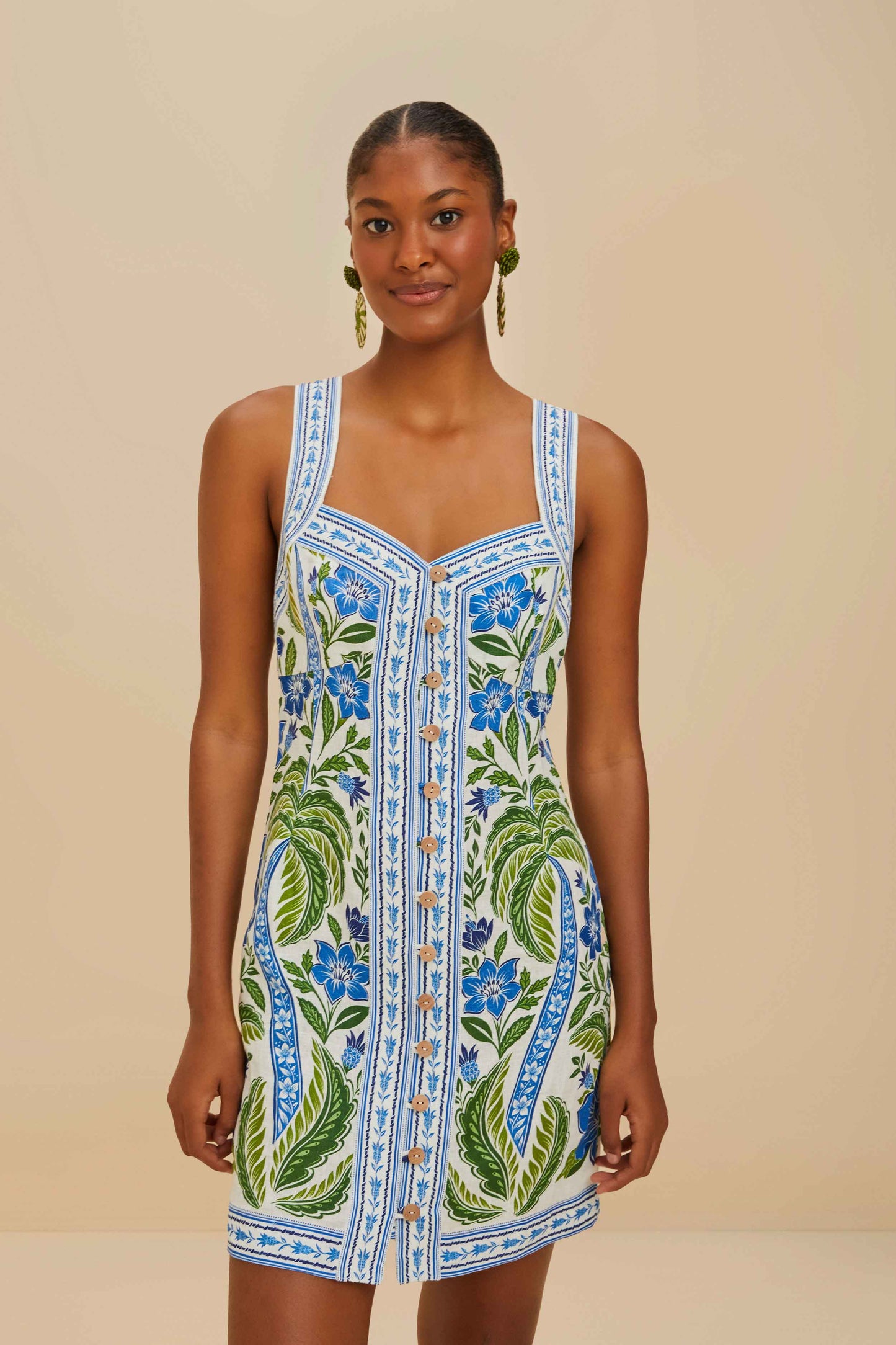 Off-White Tropicance Porcelain Garden Midi Dress