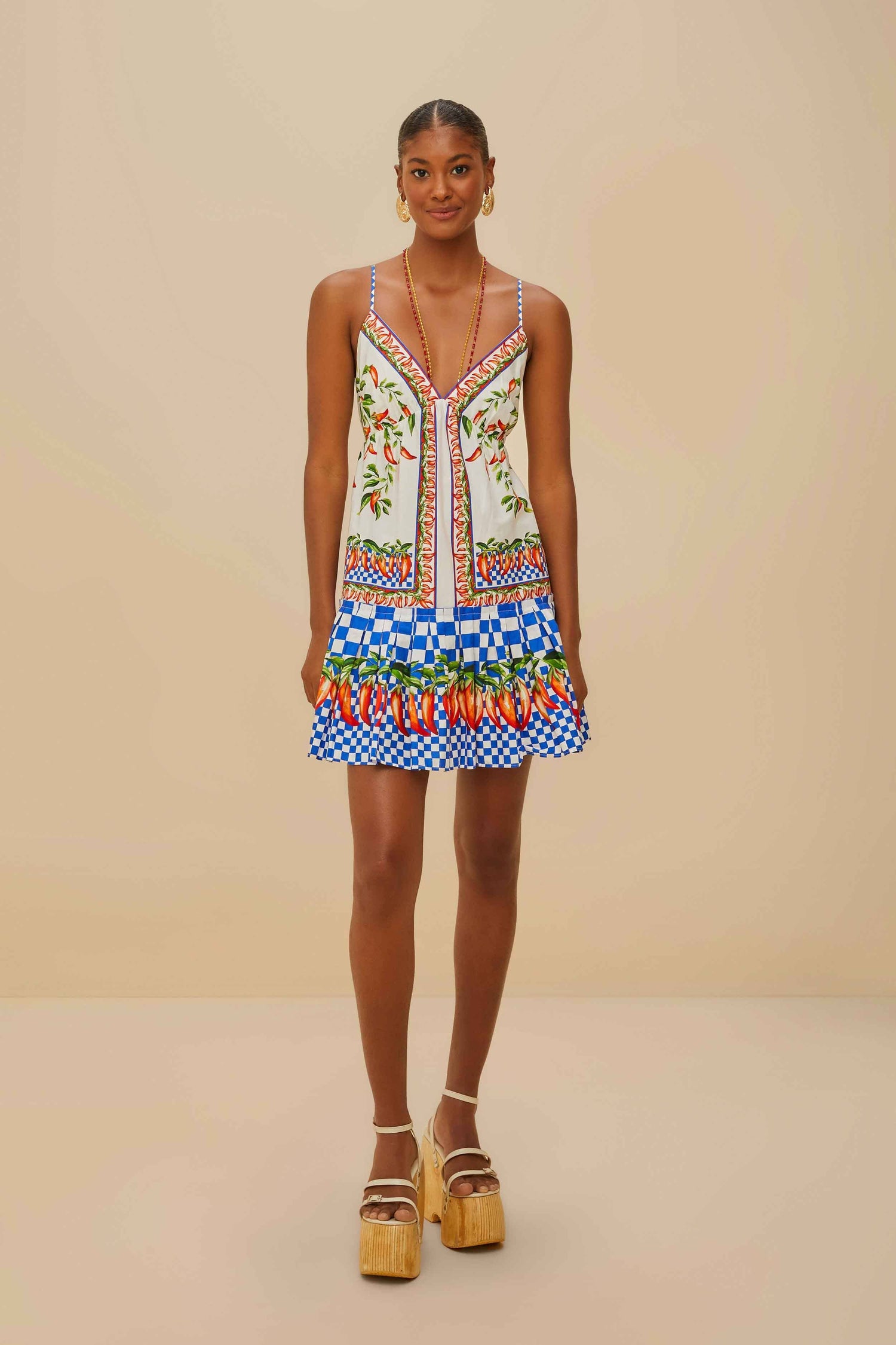 Off-White Picnic Peppers Ainika Mini Dress – FARM Rio