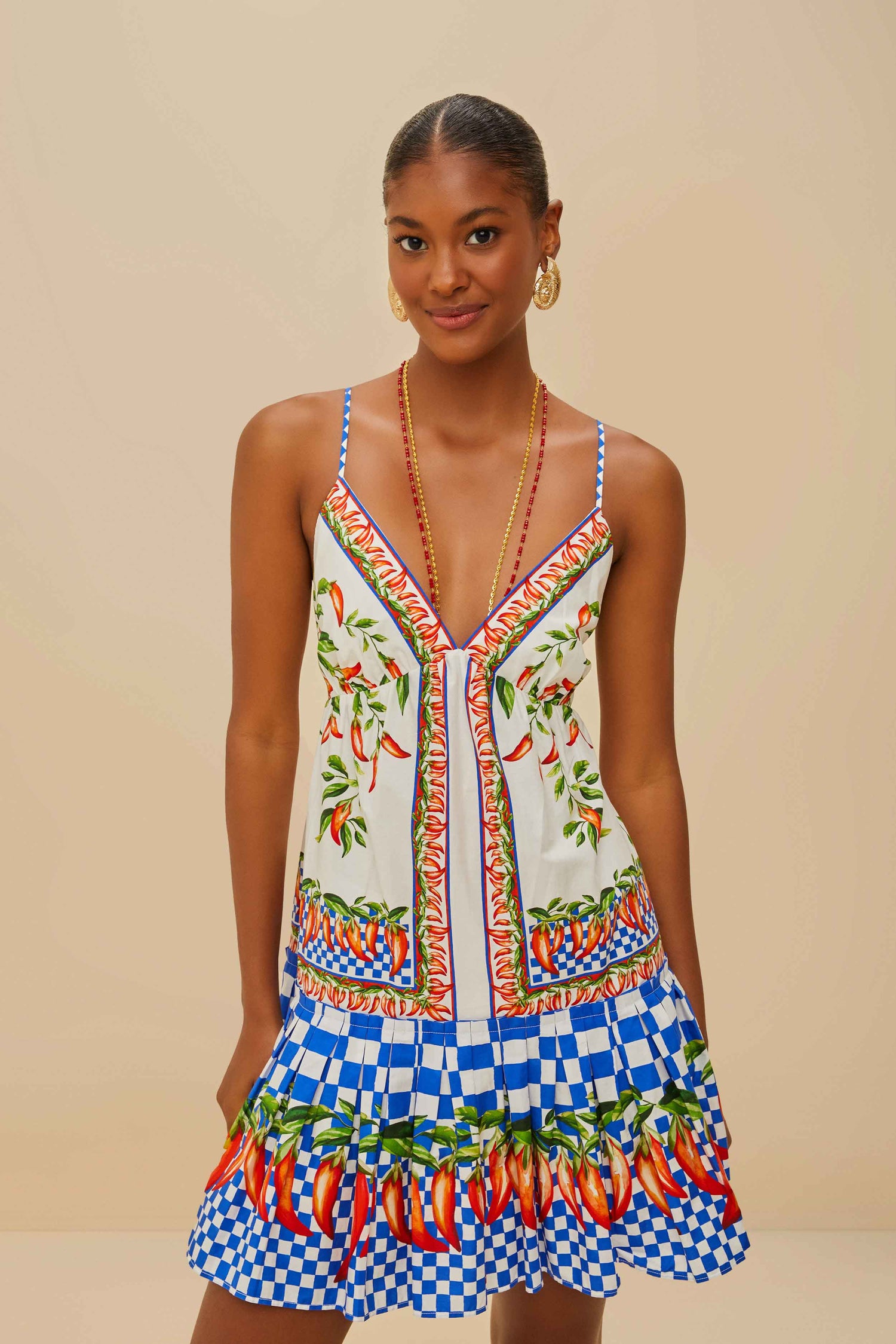 Off-White Picnic Peppers Ainika Mini Dress – FARM Rio