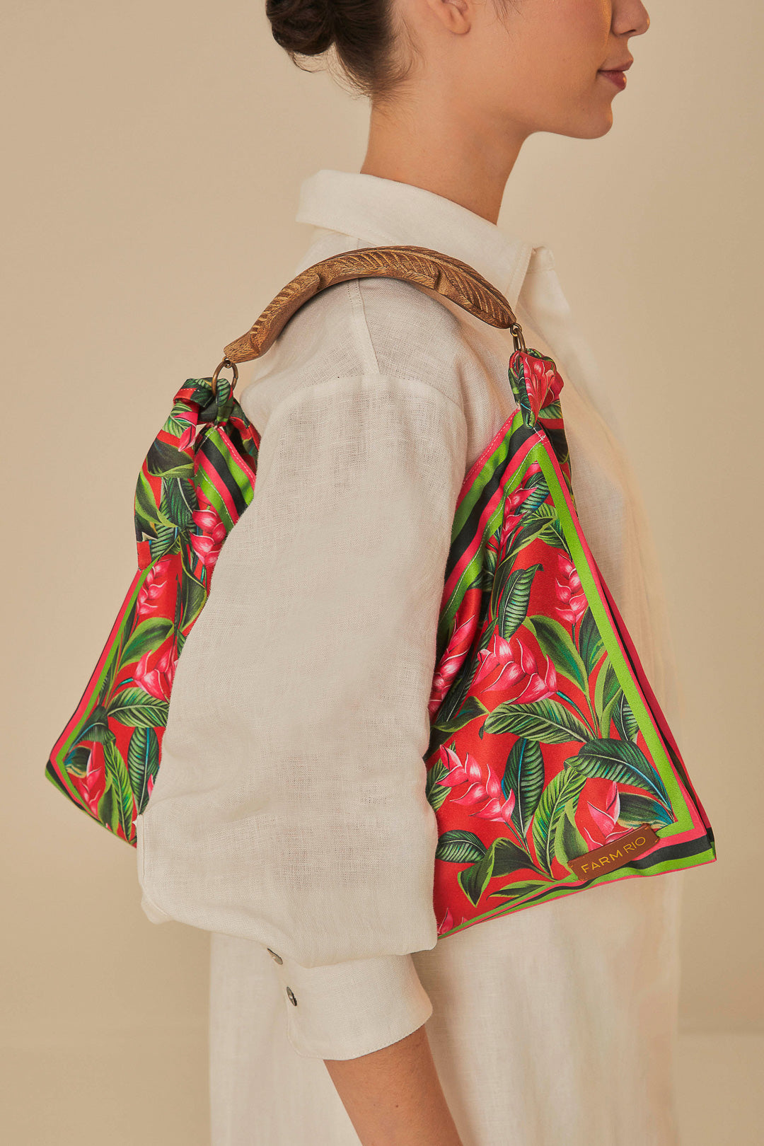 Red Dream Garden Scarf Mini Bag