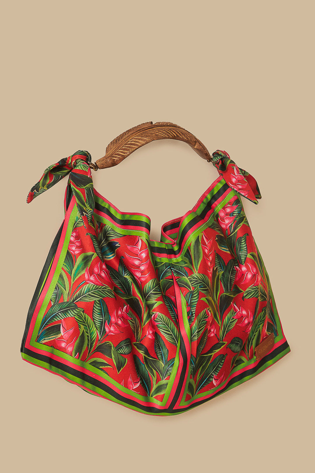 Red Dream Garden Scarf Mini Bag