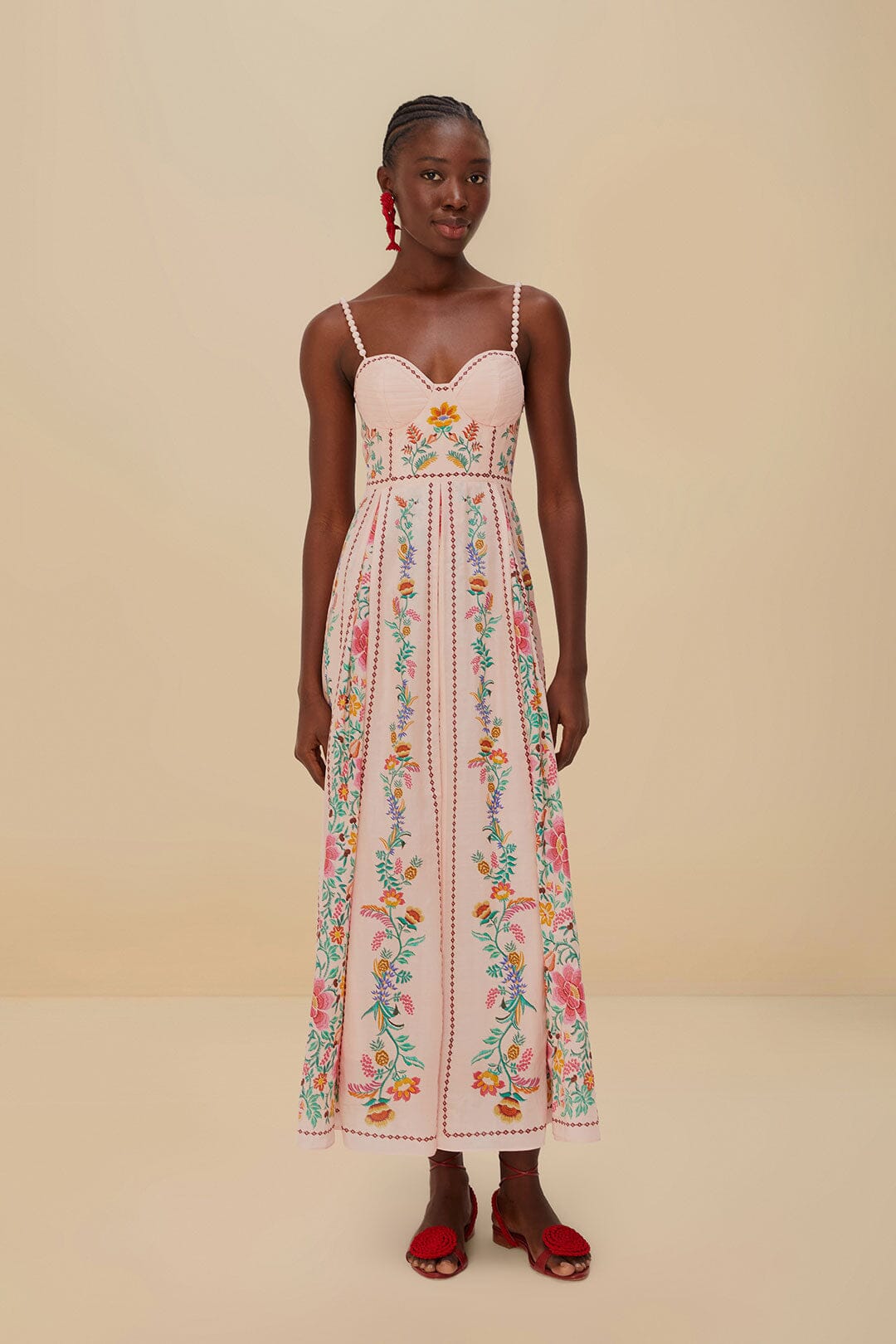 Pink Delicate Forest Maxi Dress