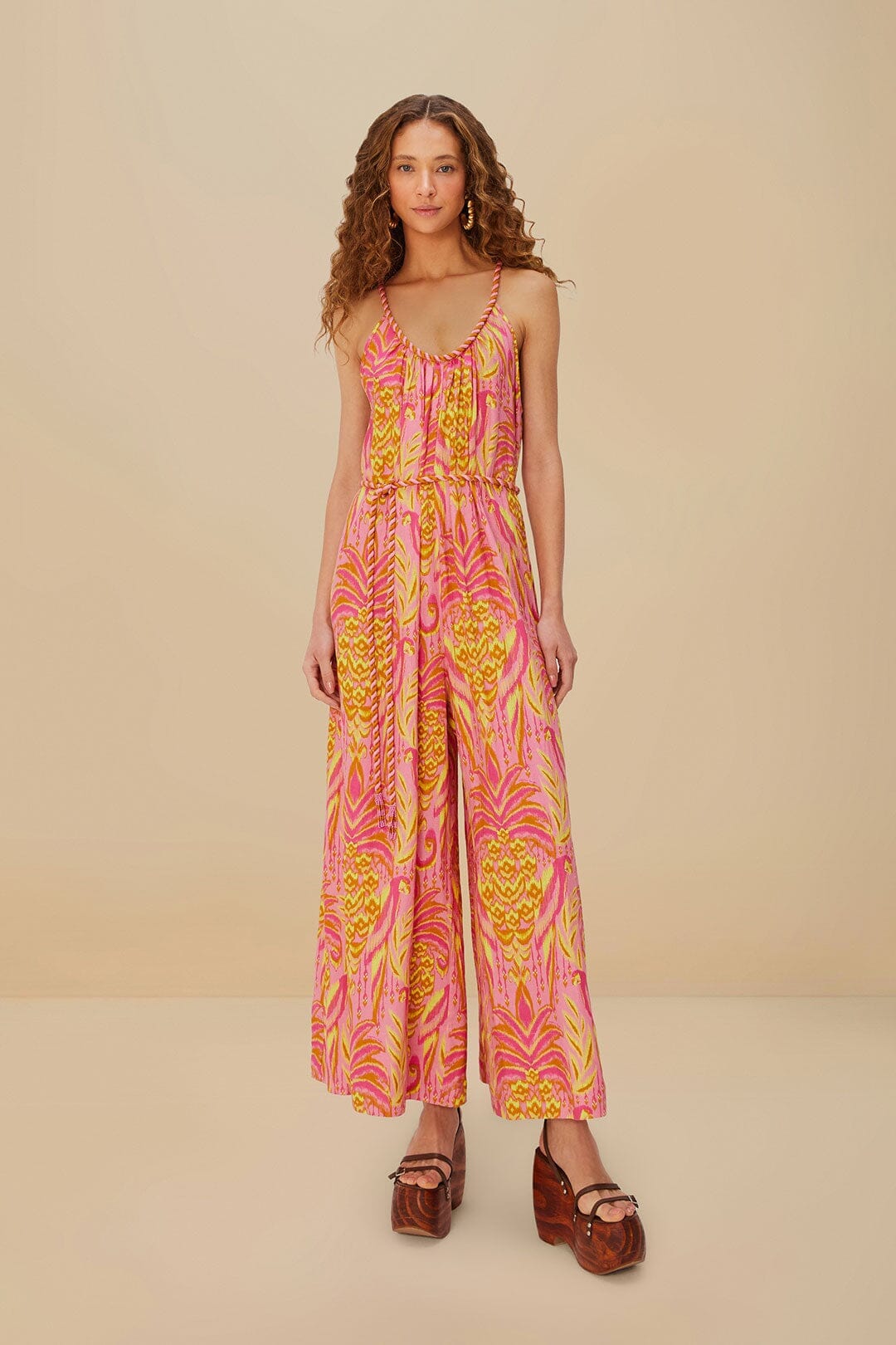 Pink Pineapple Tapestry LENZING™ ECOVERO™ Euroflax™ Jumpsuit