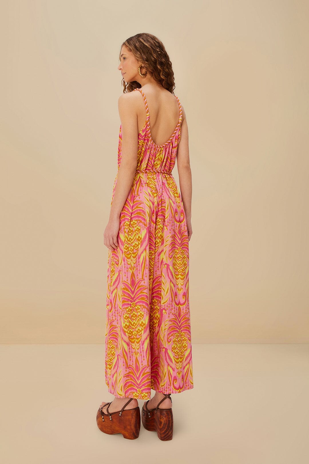 Pink Pineapple Tapestry LENZING™ ECOVERO™ Euroflax™ Jumpsuit