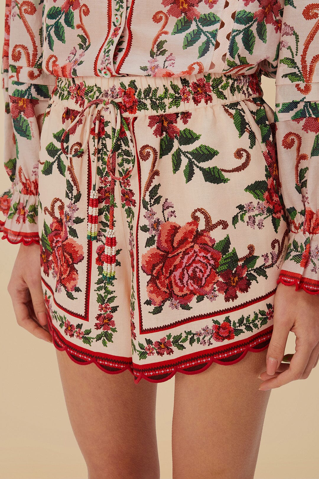 Flower Tapestry Pink Shorts