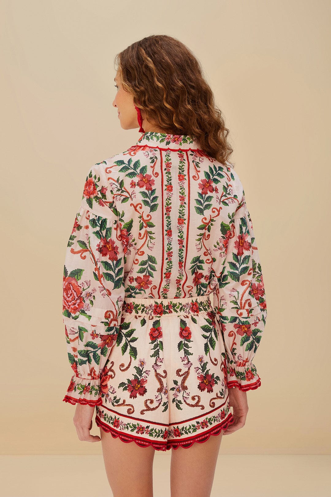 Flower Tapestry Pink Shorts