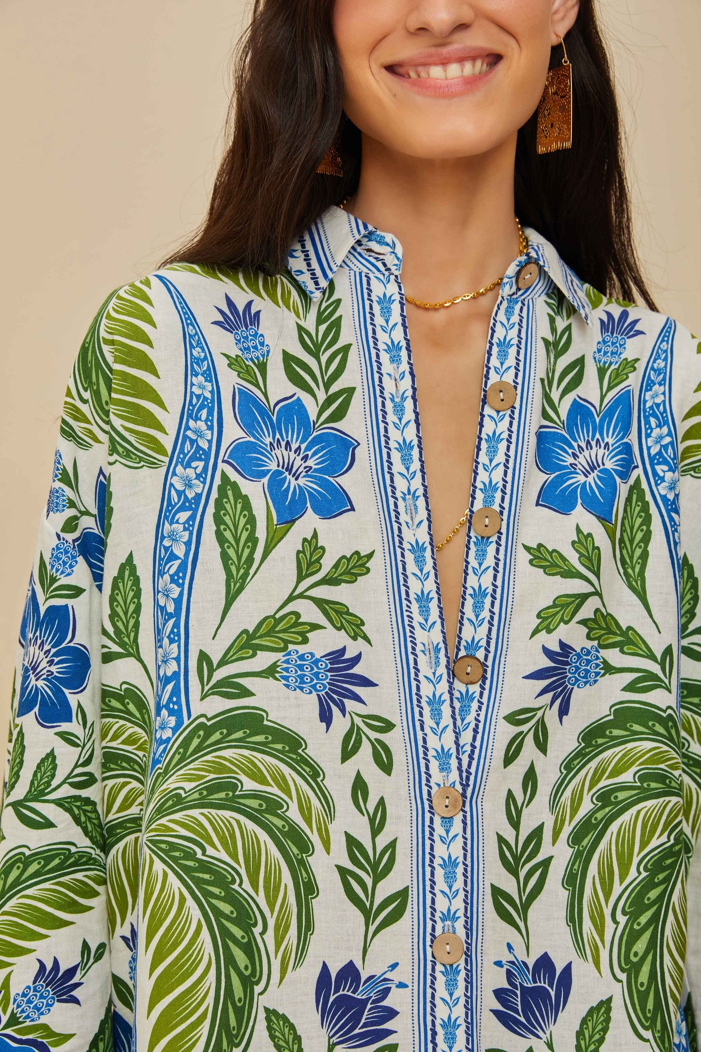 Off-White Tropicance LENZING™ ECOVERO™ Euroflax™ Chemise