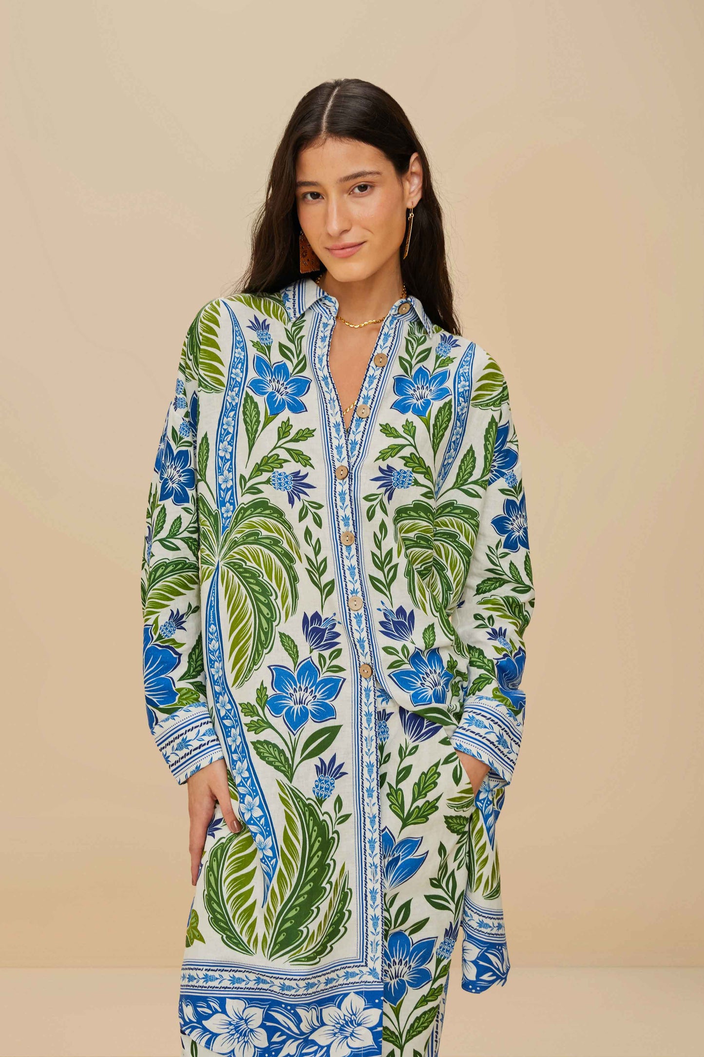 Off-White Tropicance LENZING™ ECOVERO™ Euroflax™ Chemise