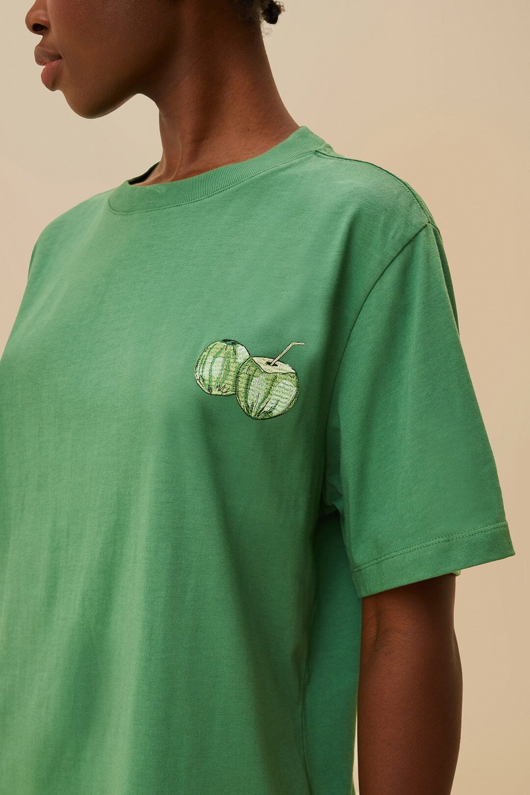 Green Tropical Coconut Organic Cotton Relaxed T-Shirt