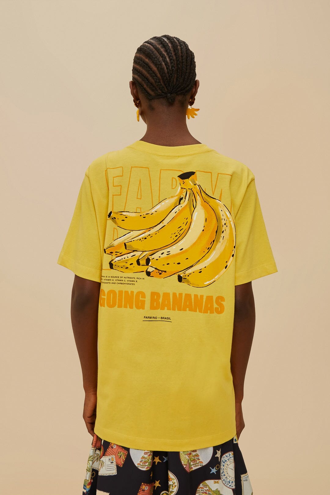Pink Tropical Bananas Organic Cotton Relaxed T-Shirt