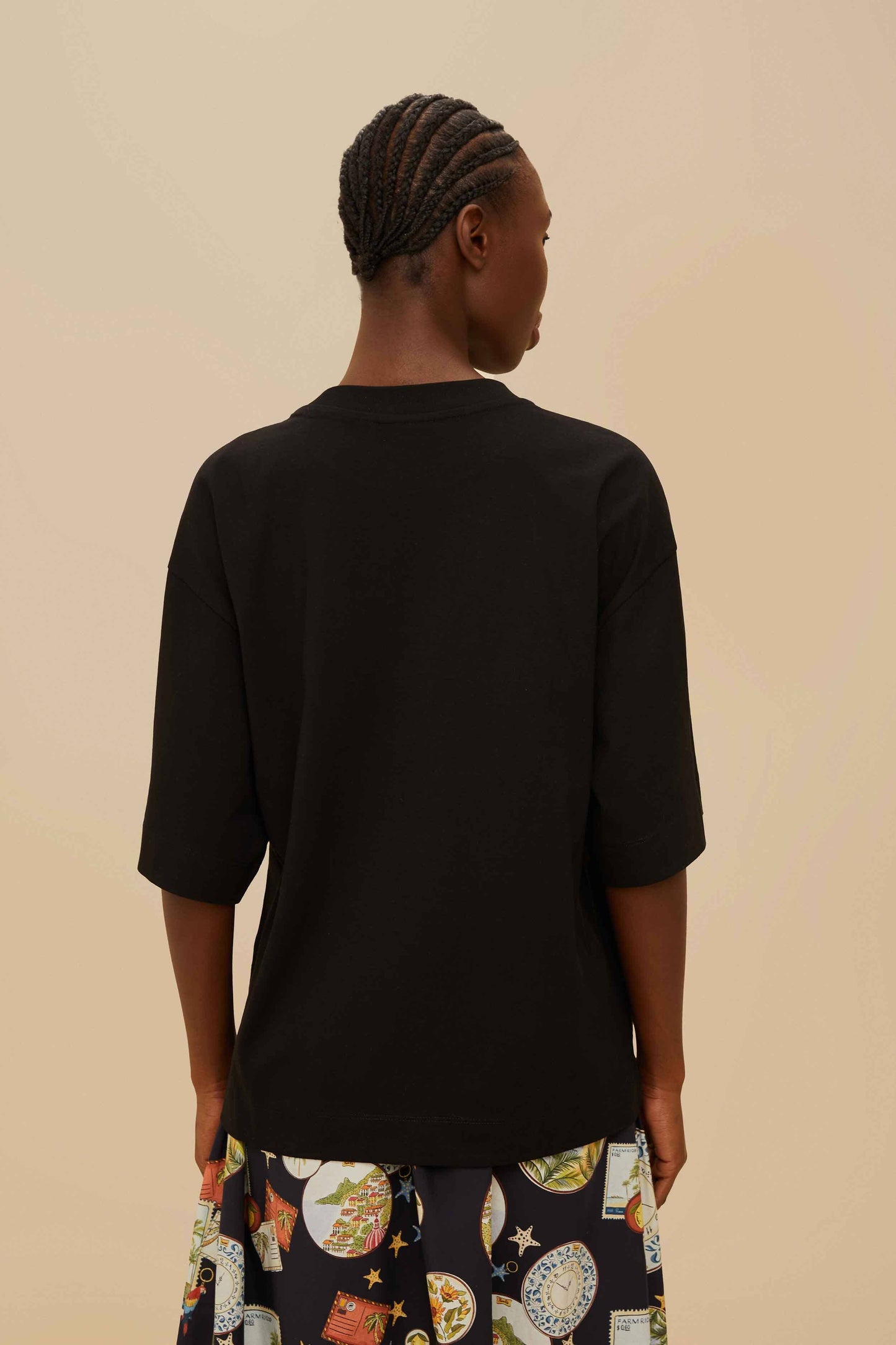 Black Tropical Organic Cotton T-Shirt