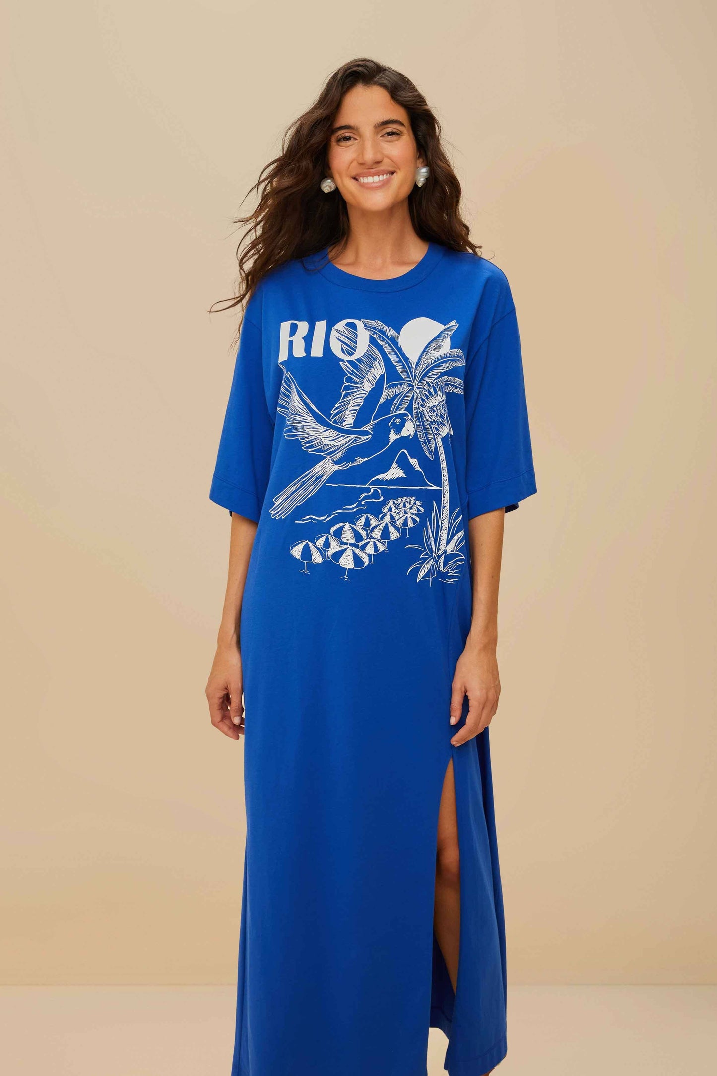 Blue Rio Organic Cotton Maxi Dress