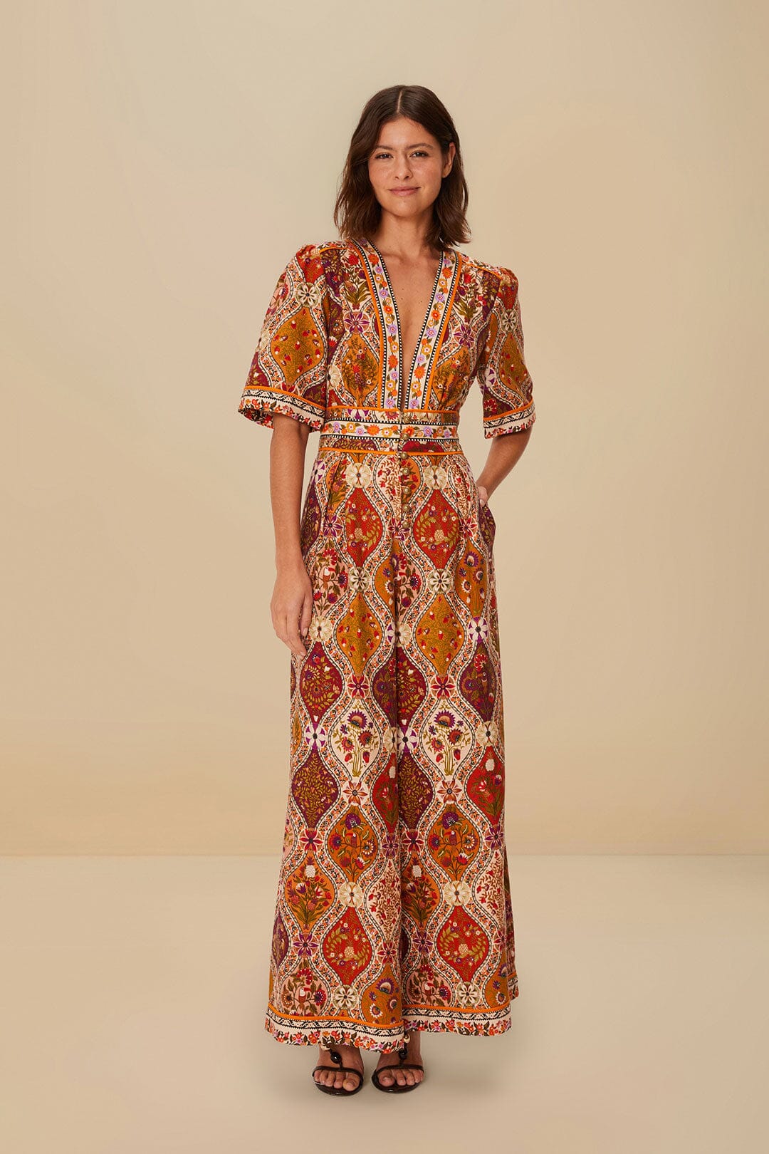 Multicolor Romantic Nature Jumpsuit