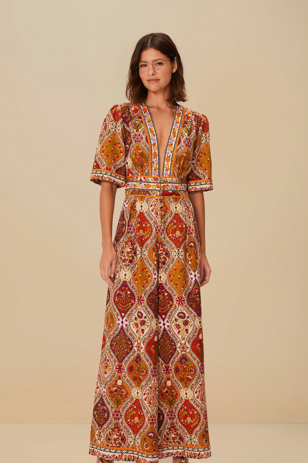 Multicolor Romantic Nature Jumpsuit