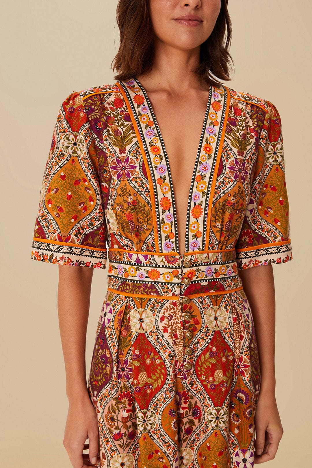 Multicolor Romantic Nature Jumpsuit