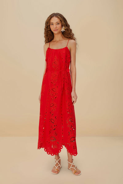 Red Flowers Richelieu Maxi Dress – FARM Rio