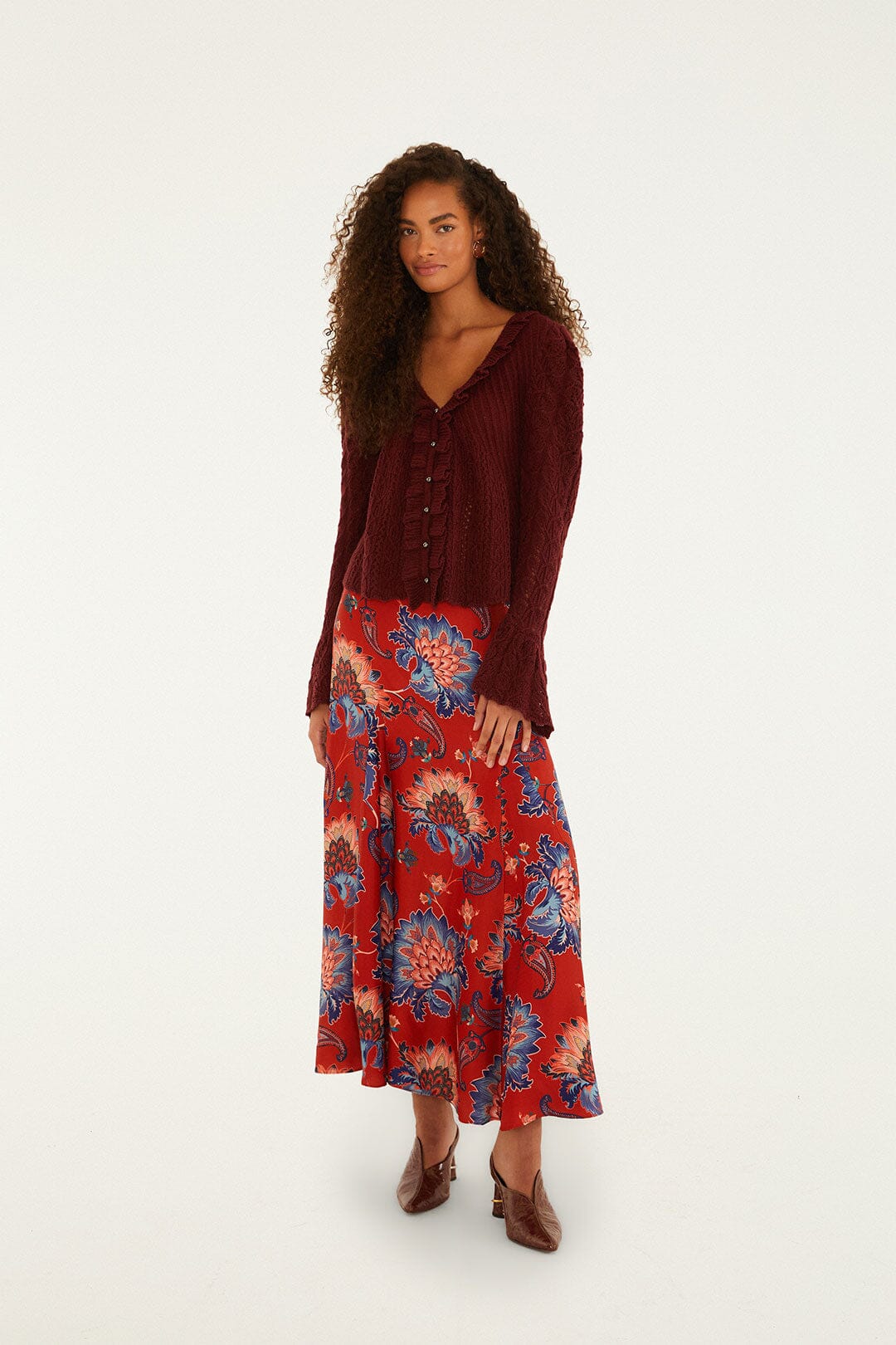 Red Luang Maxi Skirt