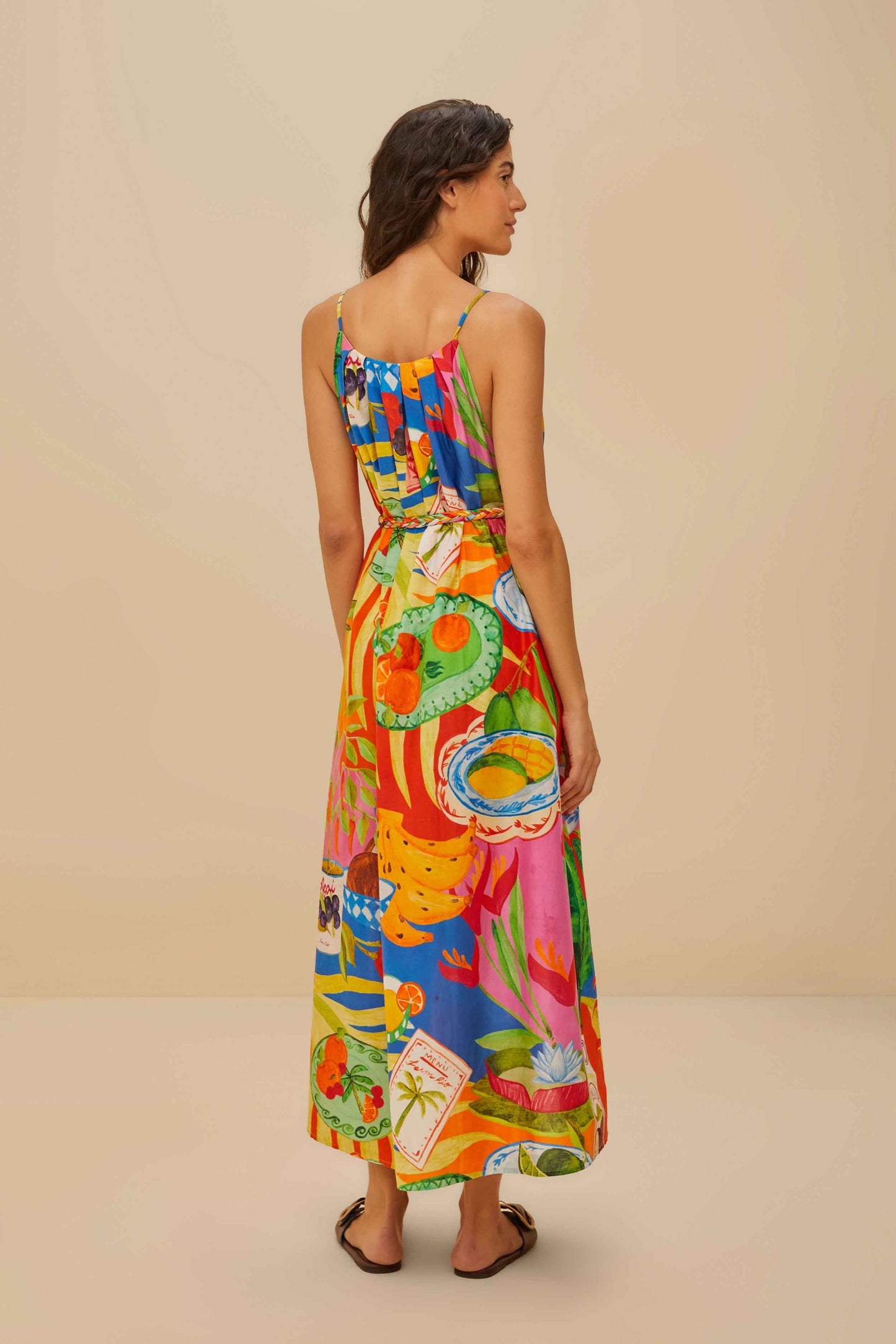 Multicolor Summer Picnic Midi Dress