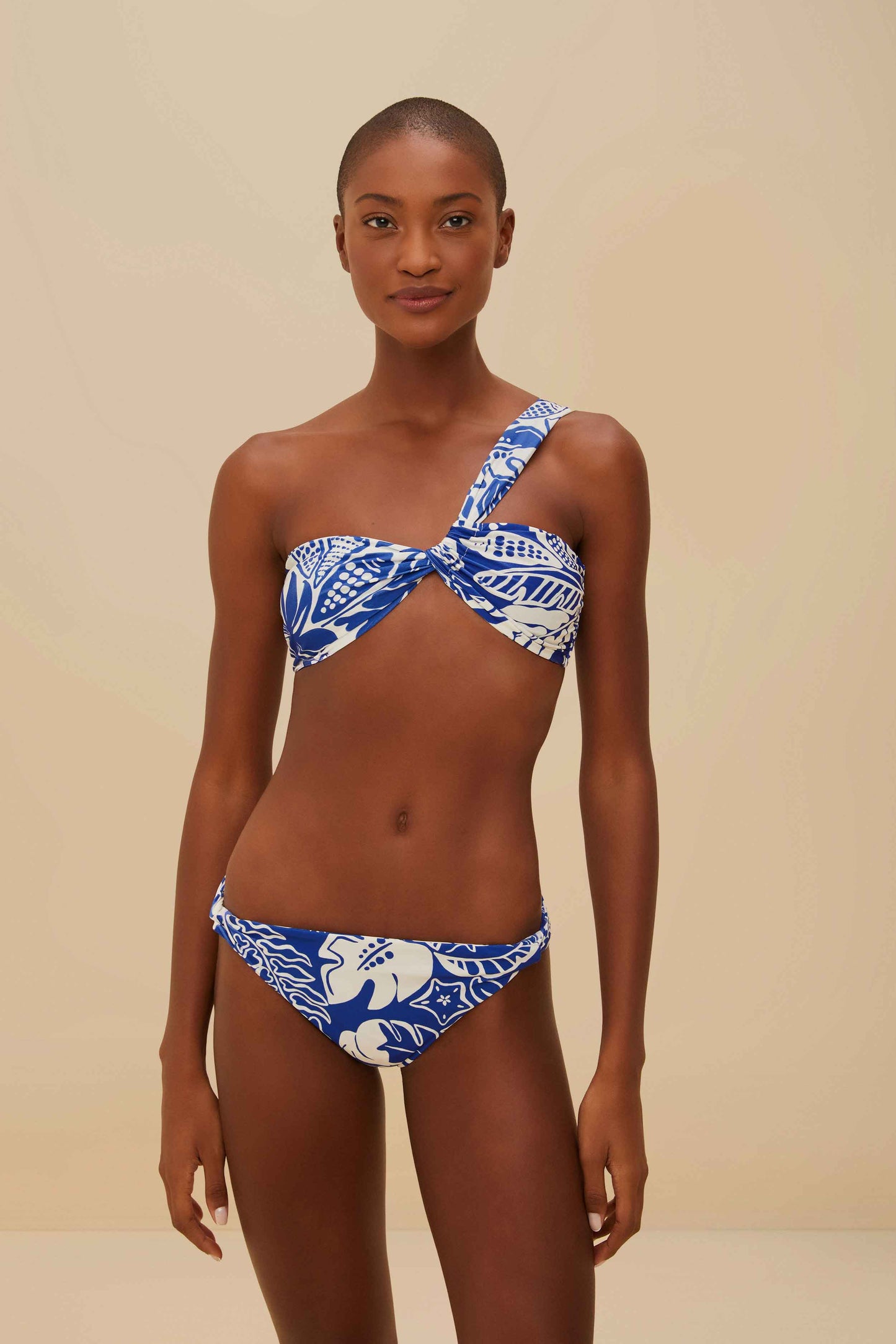 Off-White River Nature One-Shoulder Bikini Top