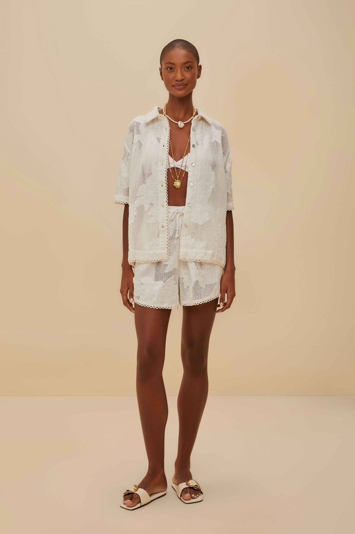 WHITE FLOWER SHIRT