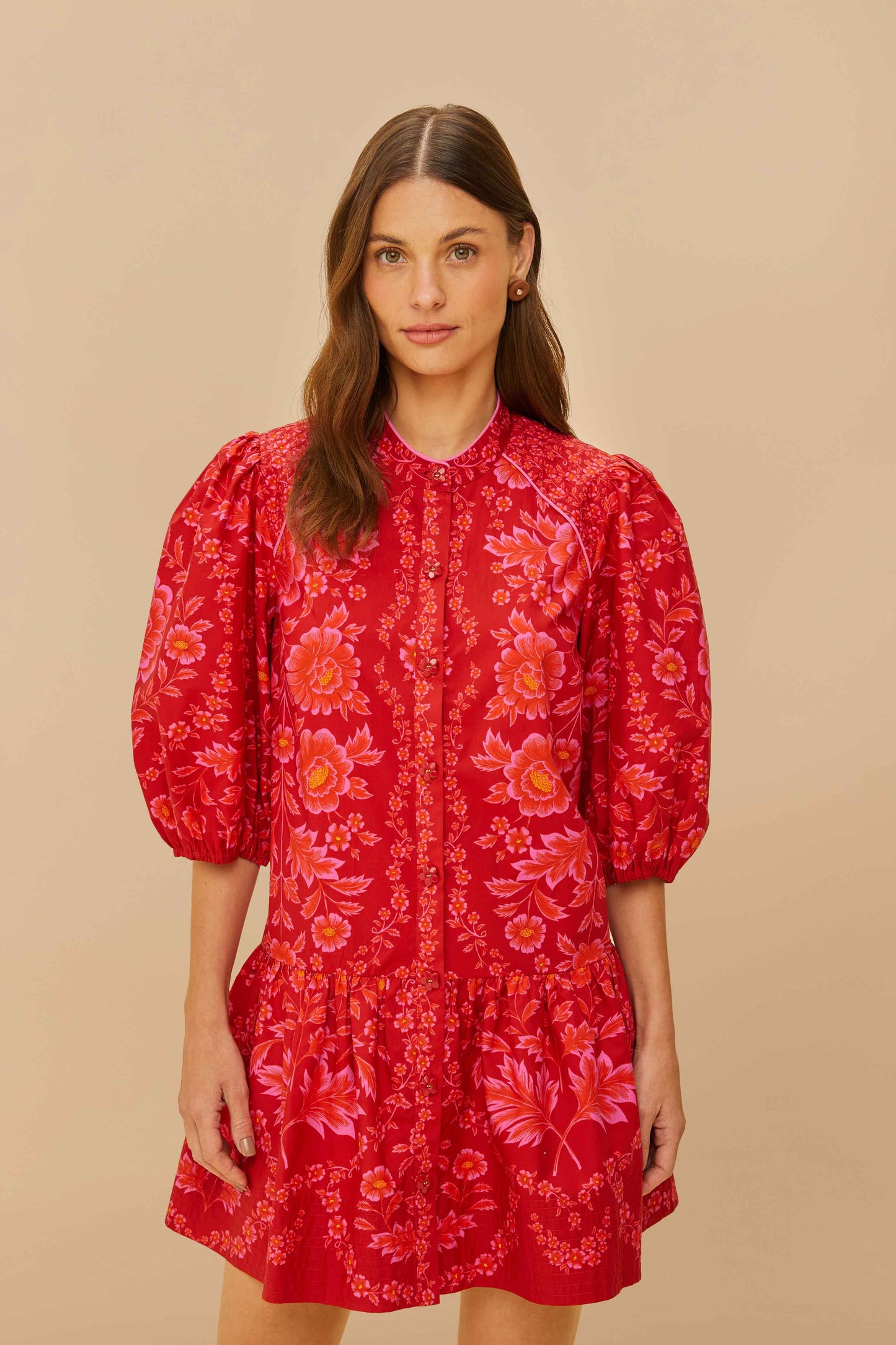 Red Olivia Organic Cotton Mini Dress