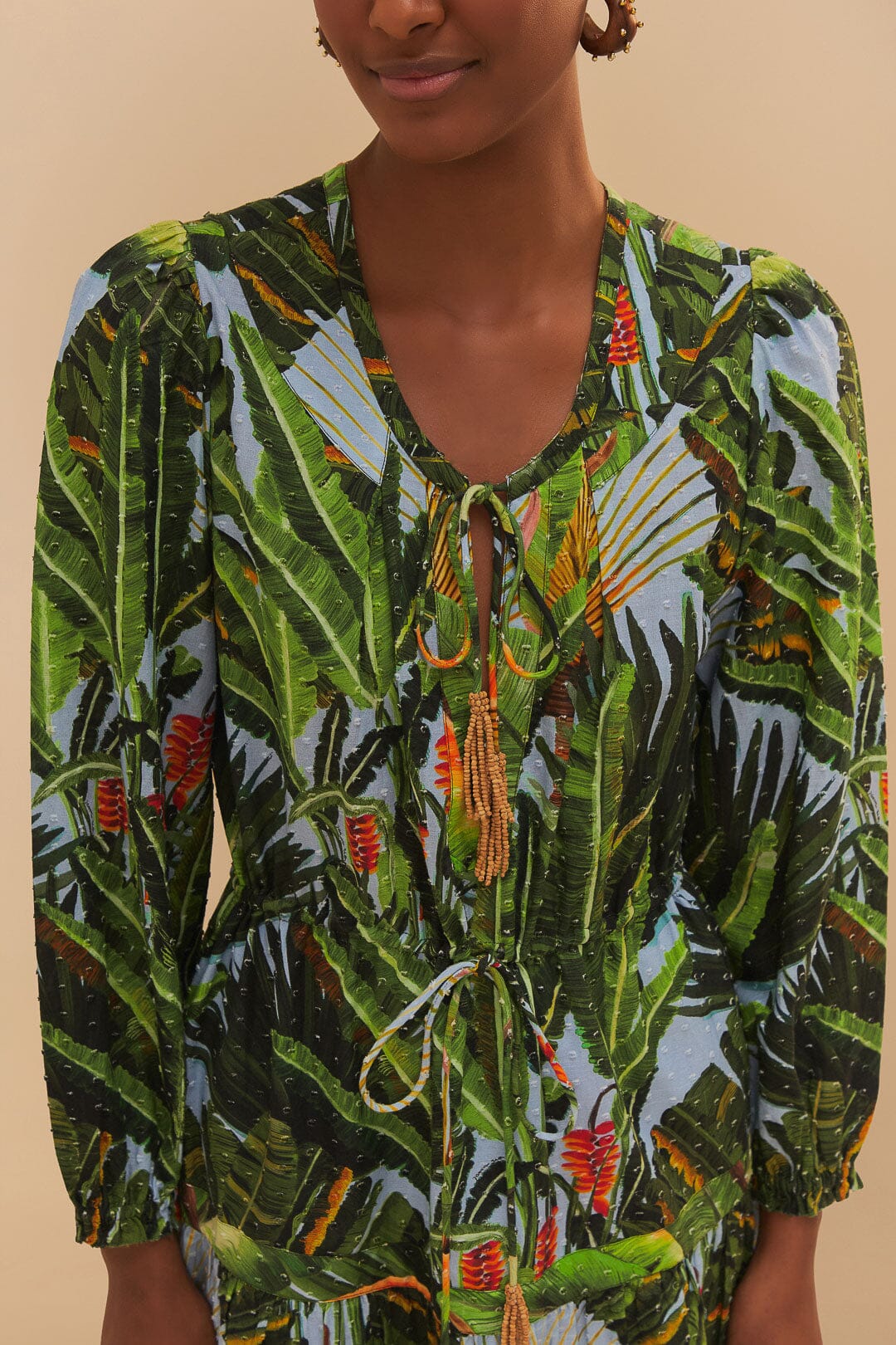 AMAZONIA FOREST BLUE MINI DRESS