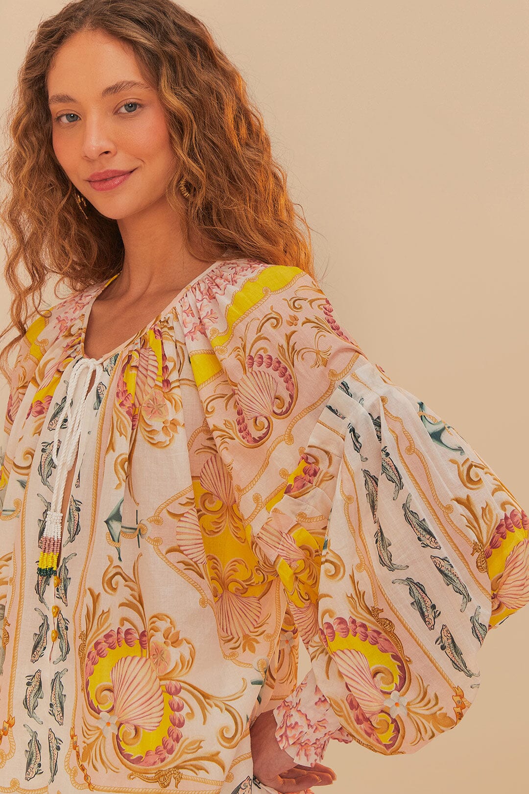 MARITIME MAGIC OFF-WHITE BLOUSE