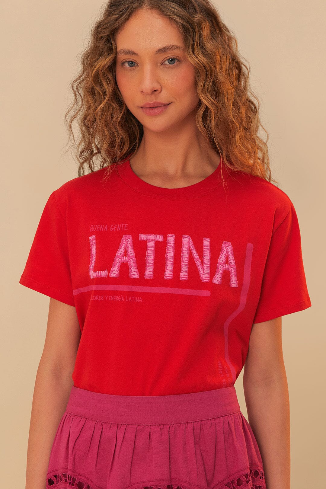 LATINA RED FIT T-SHIRT