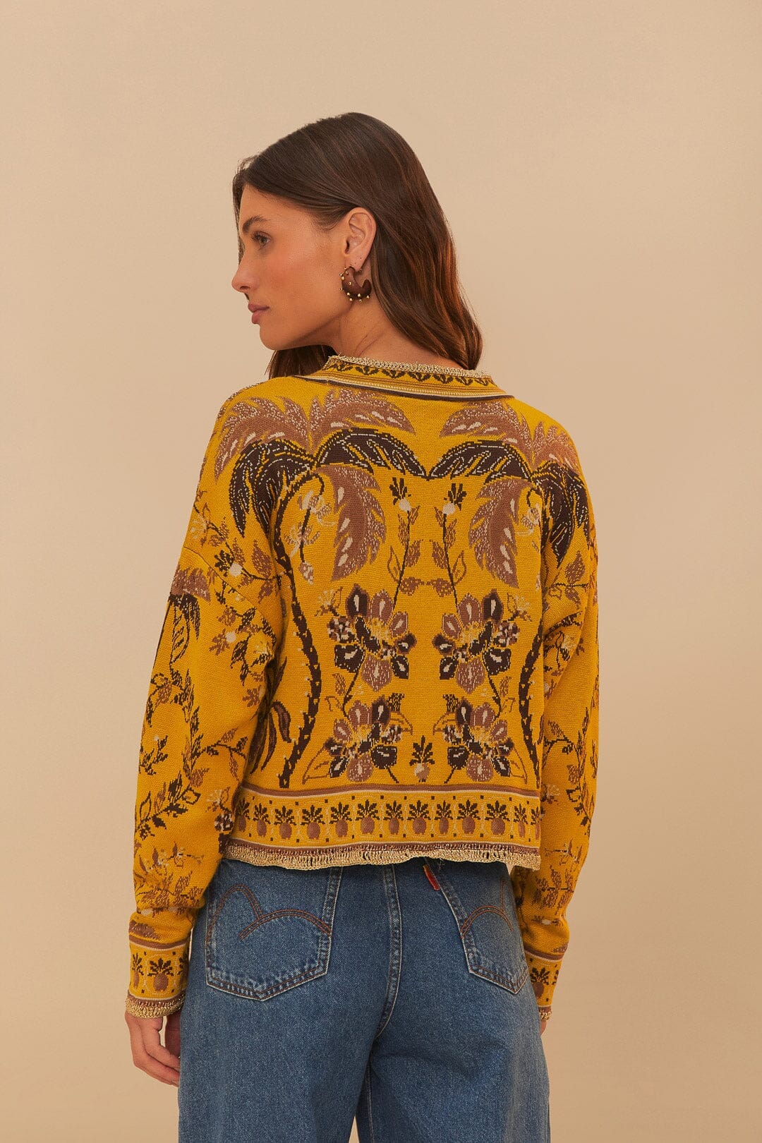 Yellow Golden Oasis Knit Cardigan