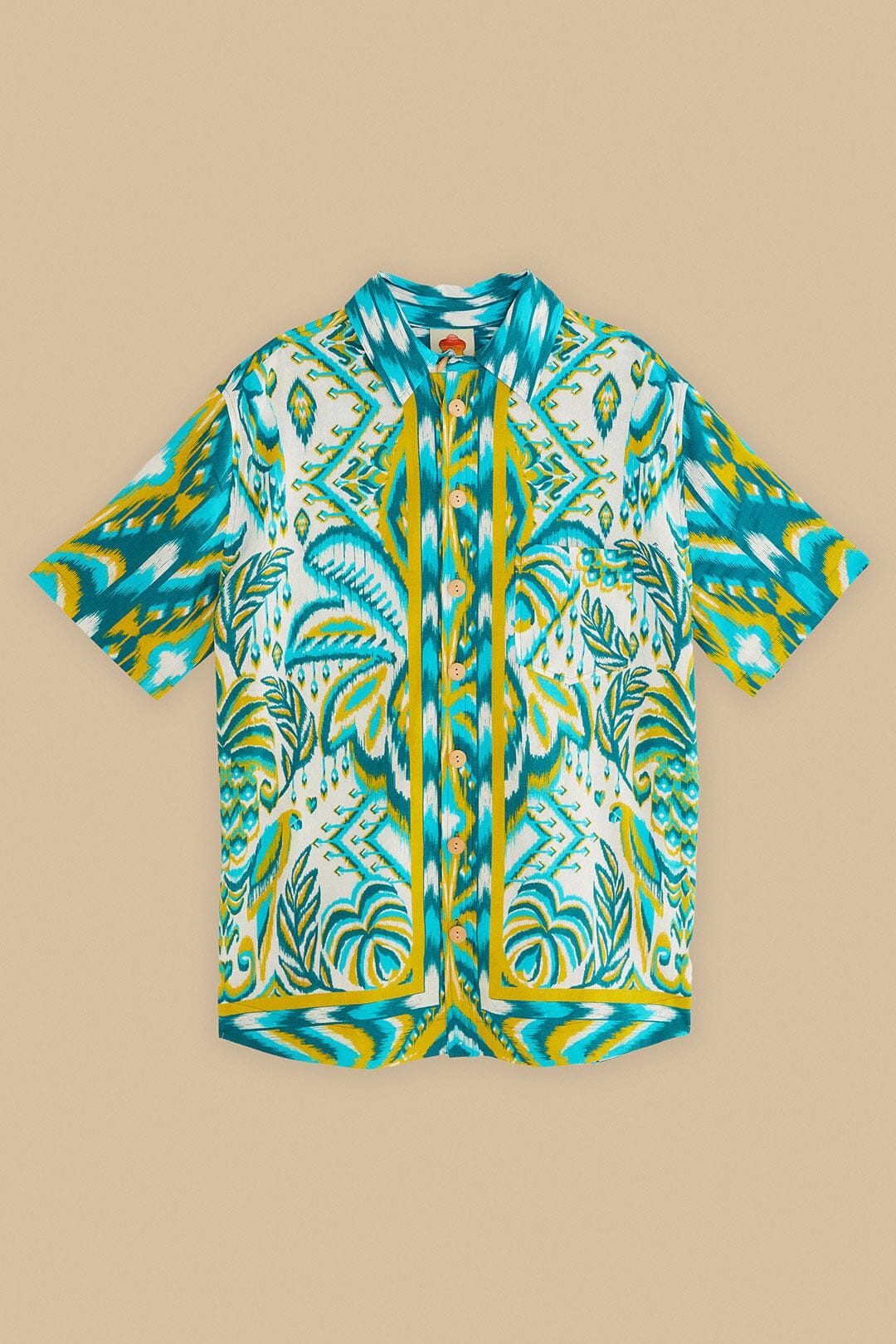 Sand Tropical Tapestry Shirt