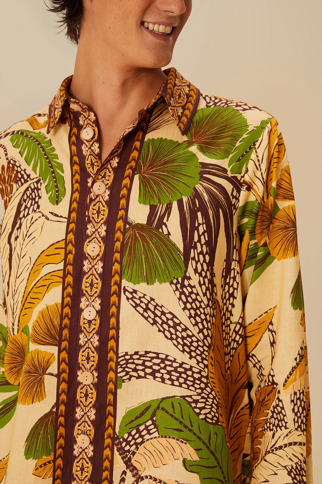 Sand Foliage Sketch LENZING™ ECOVERO™ Euroflax™ Shirt