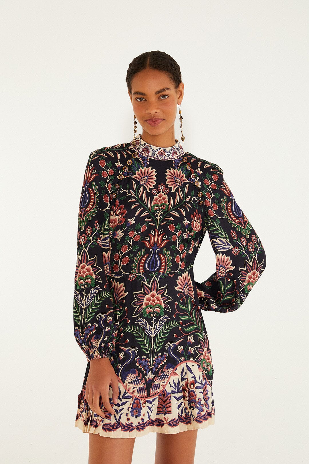 Black Marvelous Garden Lenzing� Ecovero� Mini Dress
