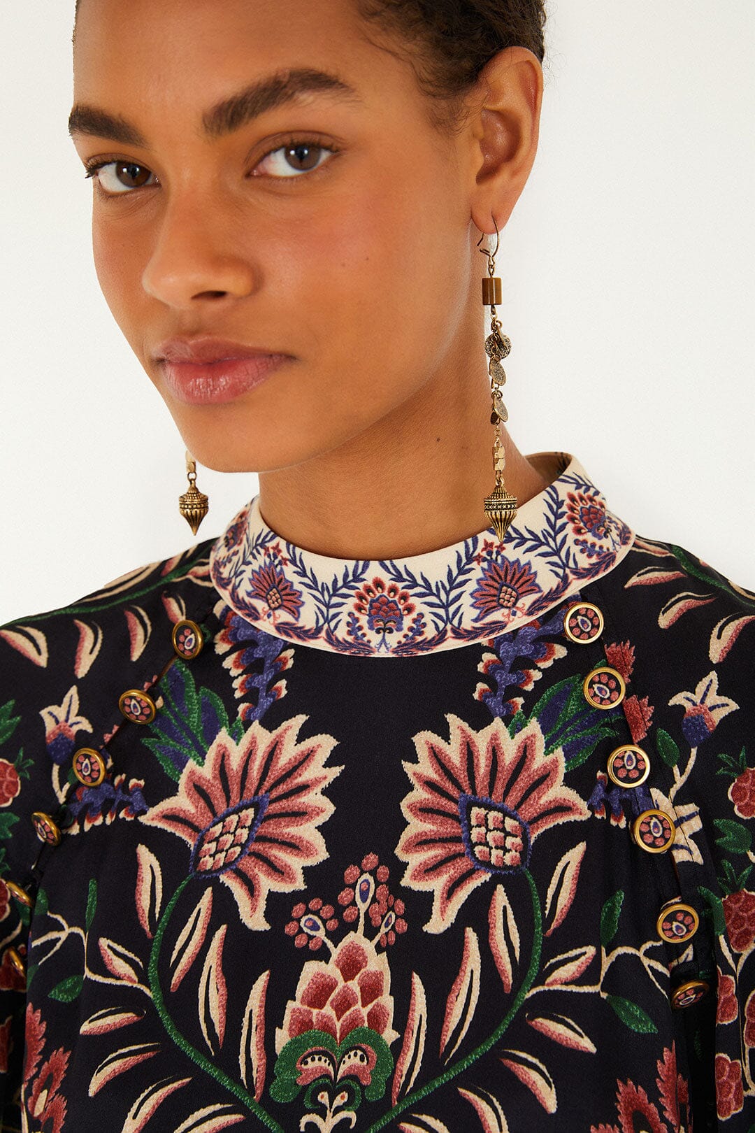 Black Marvelous Garden Lenzing� Ecovero� Mini Dress