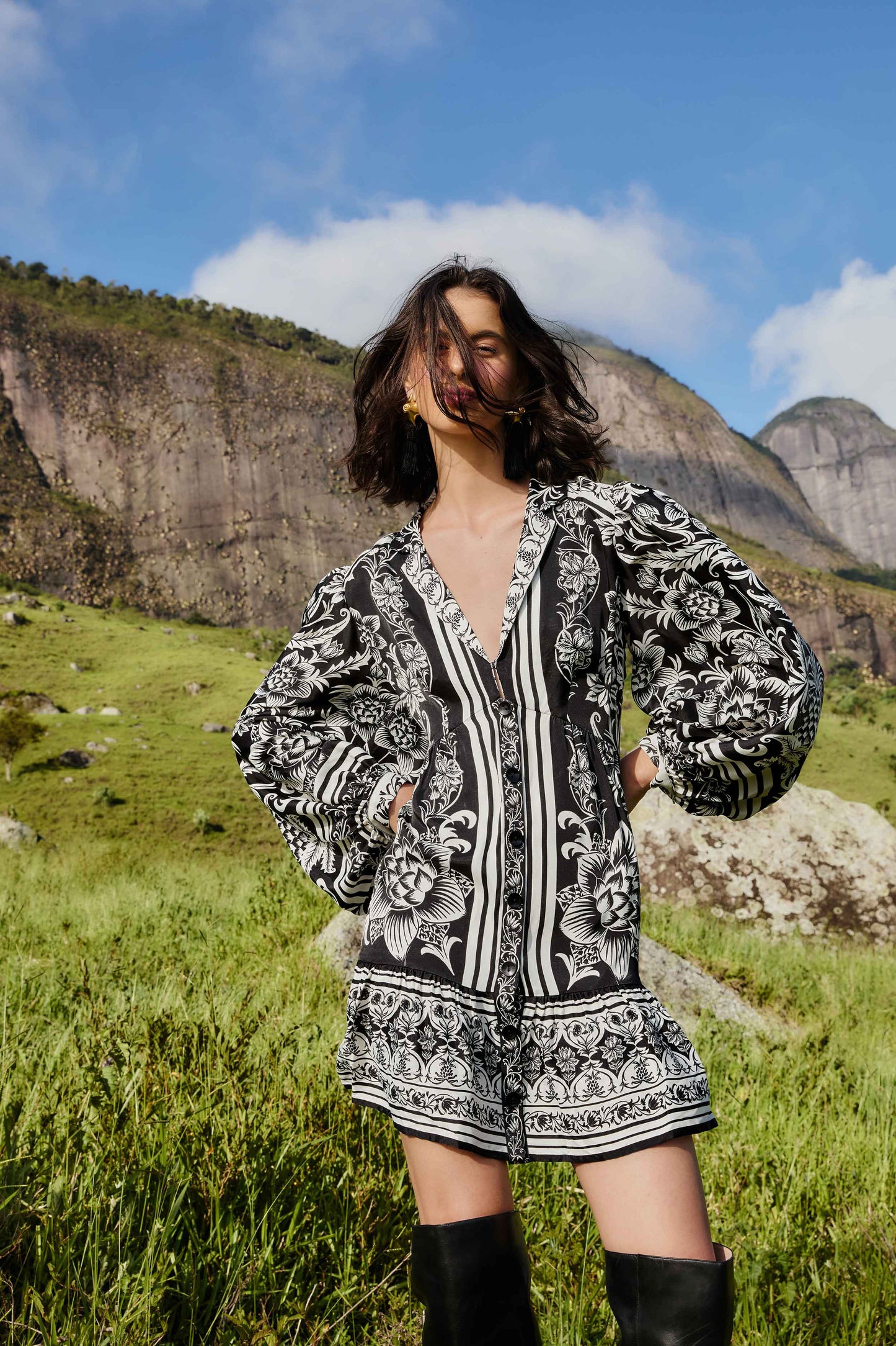 LISBON BLACK MINI DRESS