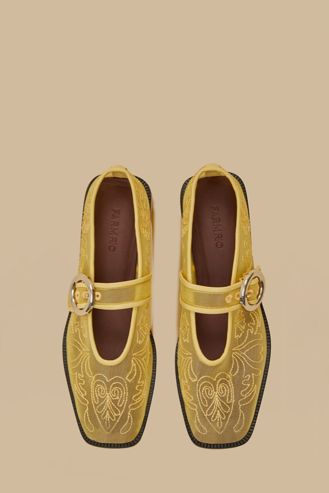 Banana Yellow Square Toe Ballerina