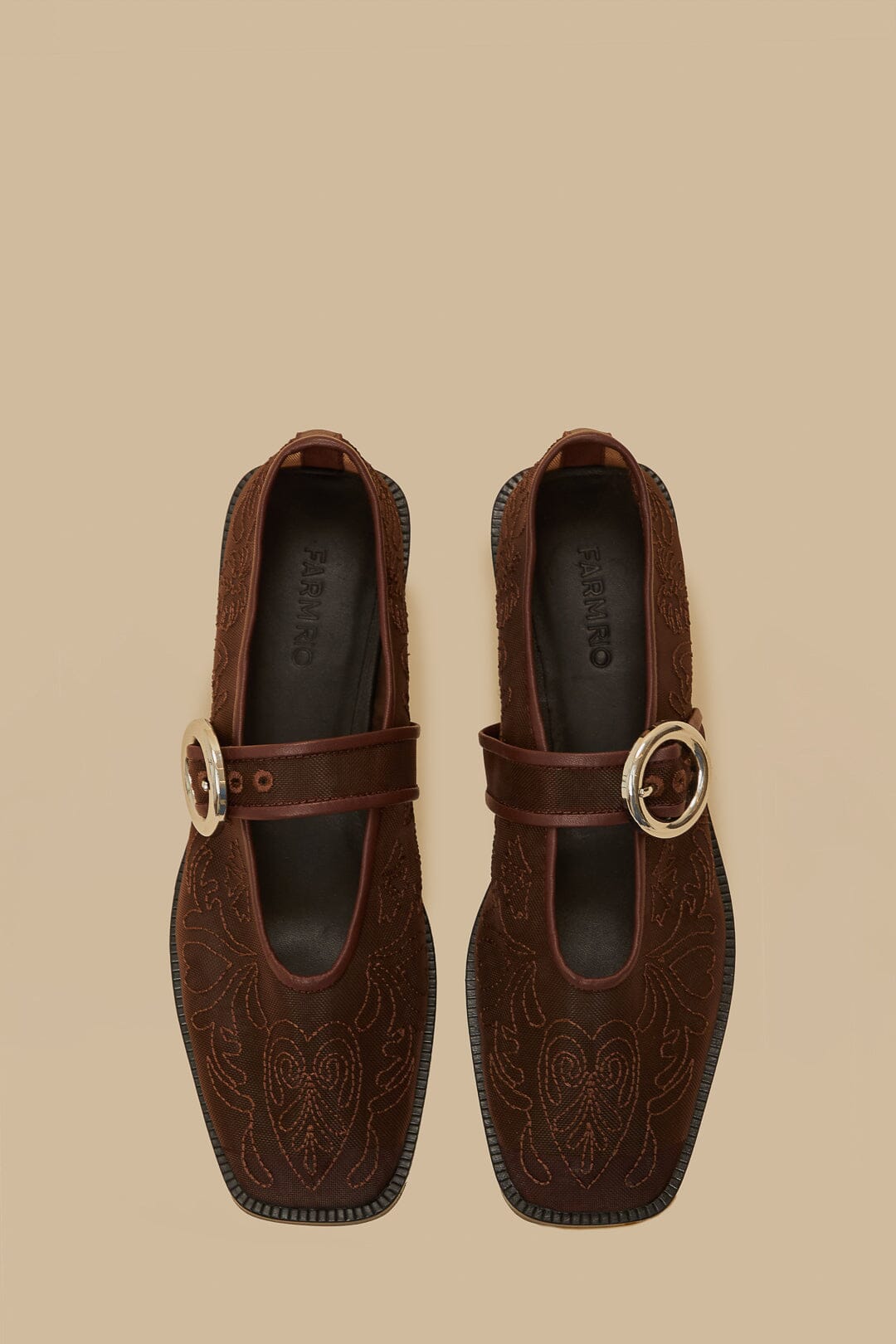 Chicory Coffee Square Toe Ballerina