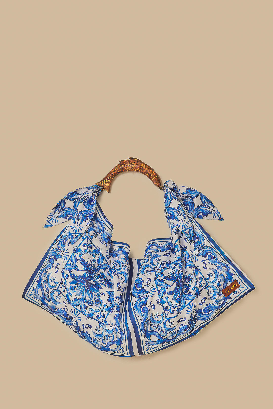 Blue Garden Tiles Scarf Tote Bag