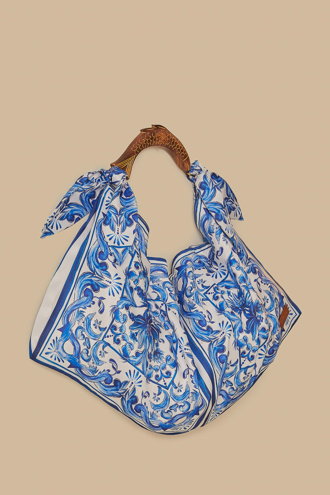 Blue Garden Tiles Scarf Tote Bag